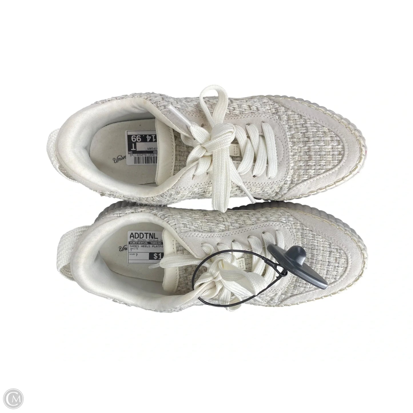 Shoes Heels Platform By Universal Thread In White, Size: 7