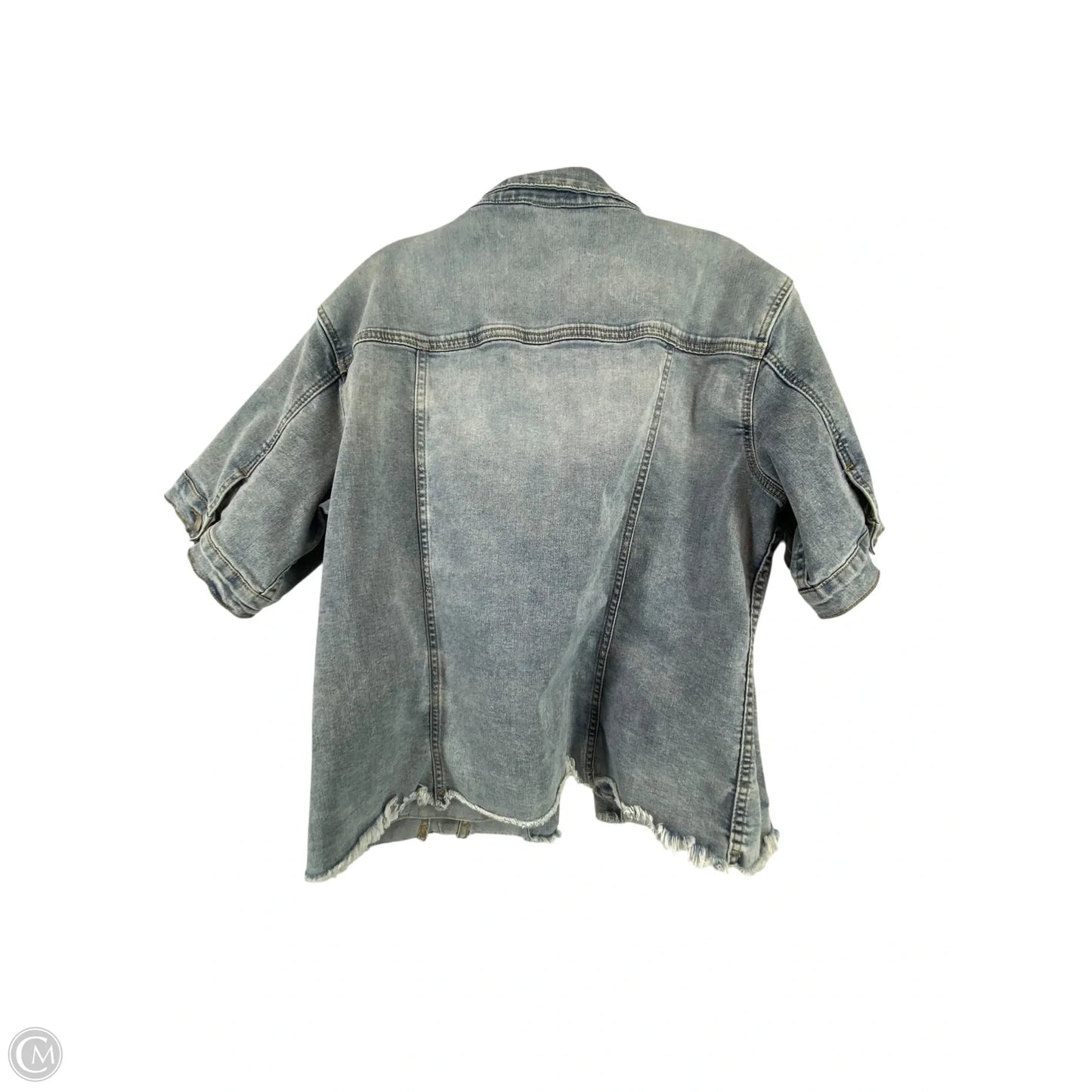 Jacket Denim By Zigzag Stripe In Blue Denim, Size: 3x