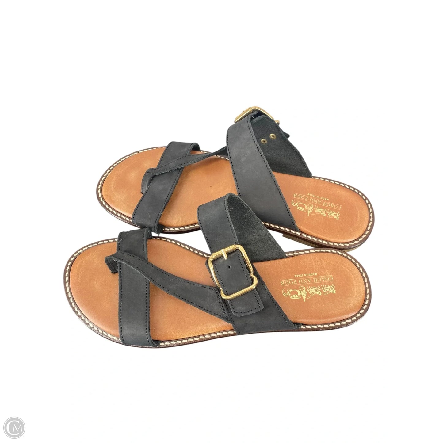Sandals Flats By Coach And Four In Black, Size: 8.5