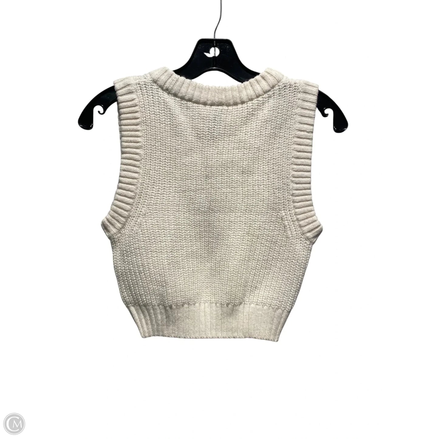 Vest Sweater By Divided In Cream, Size: Xs