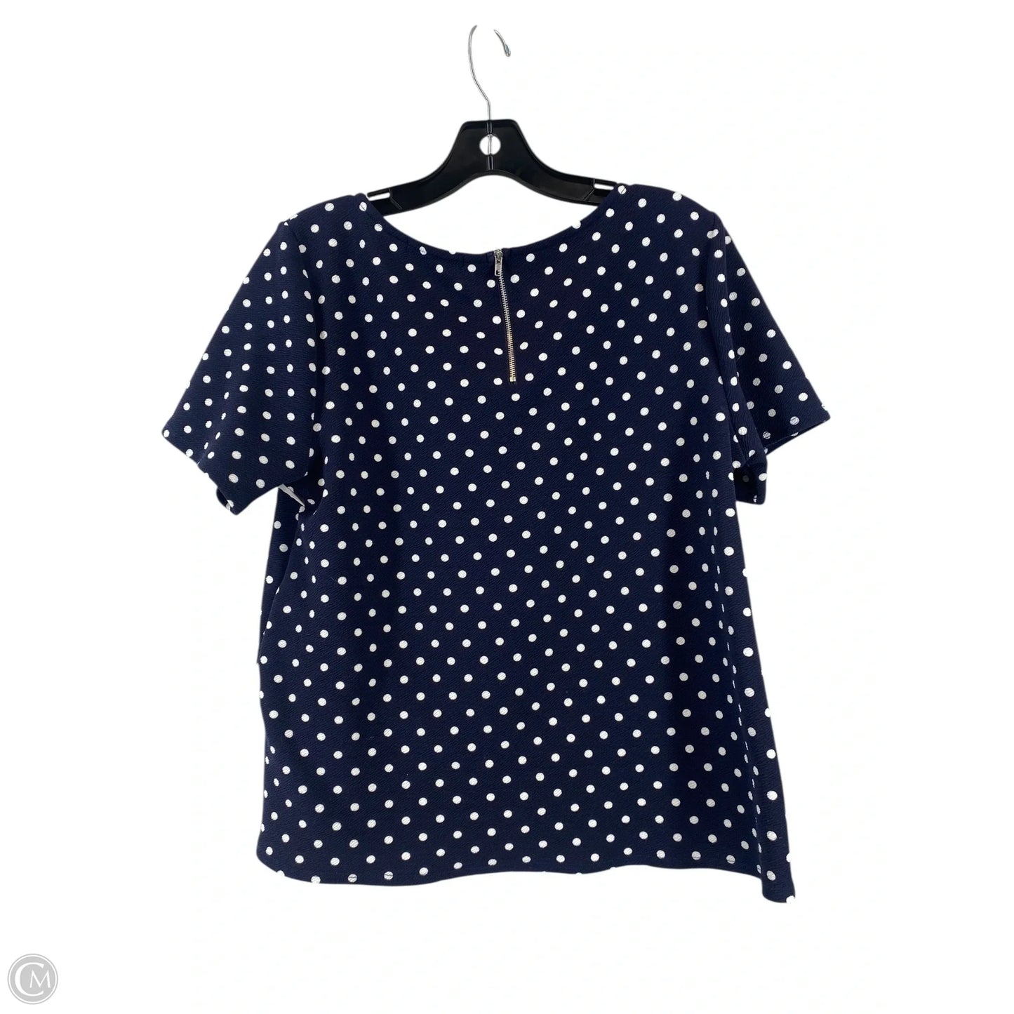 Top Short Sleeve By Green Envelope In Navy, Size: L