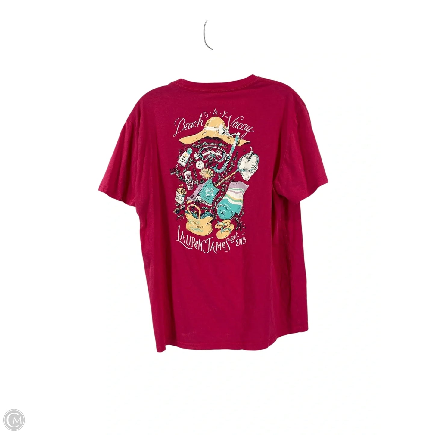 Top Short Sleeve By Lauren James In Pink, Size: M