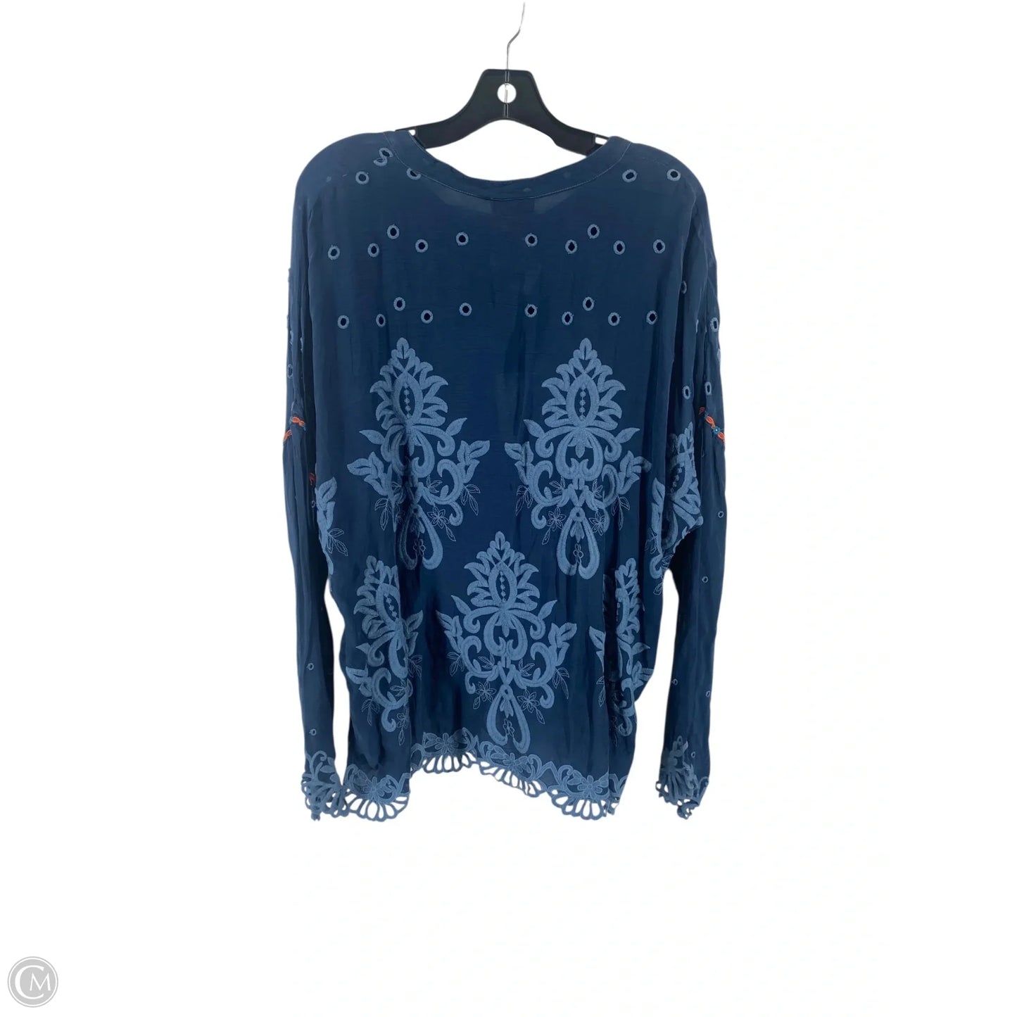 Top Long Sleeve By Johnny Was In Blue, Size: L