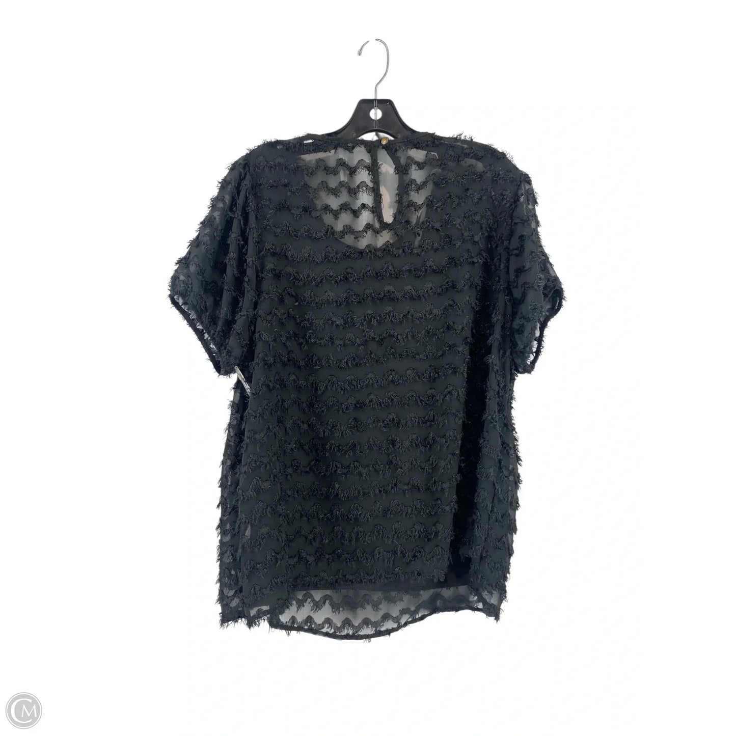 Top Short Sleeve By Clothes Mentor In Black, Size: L