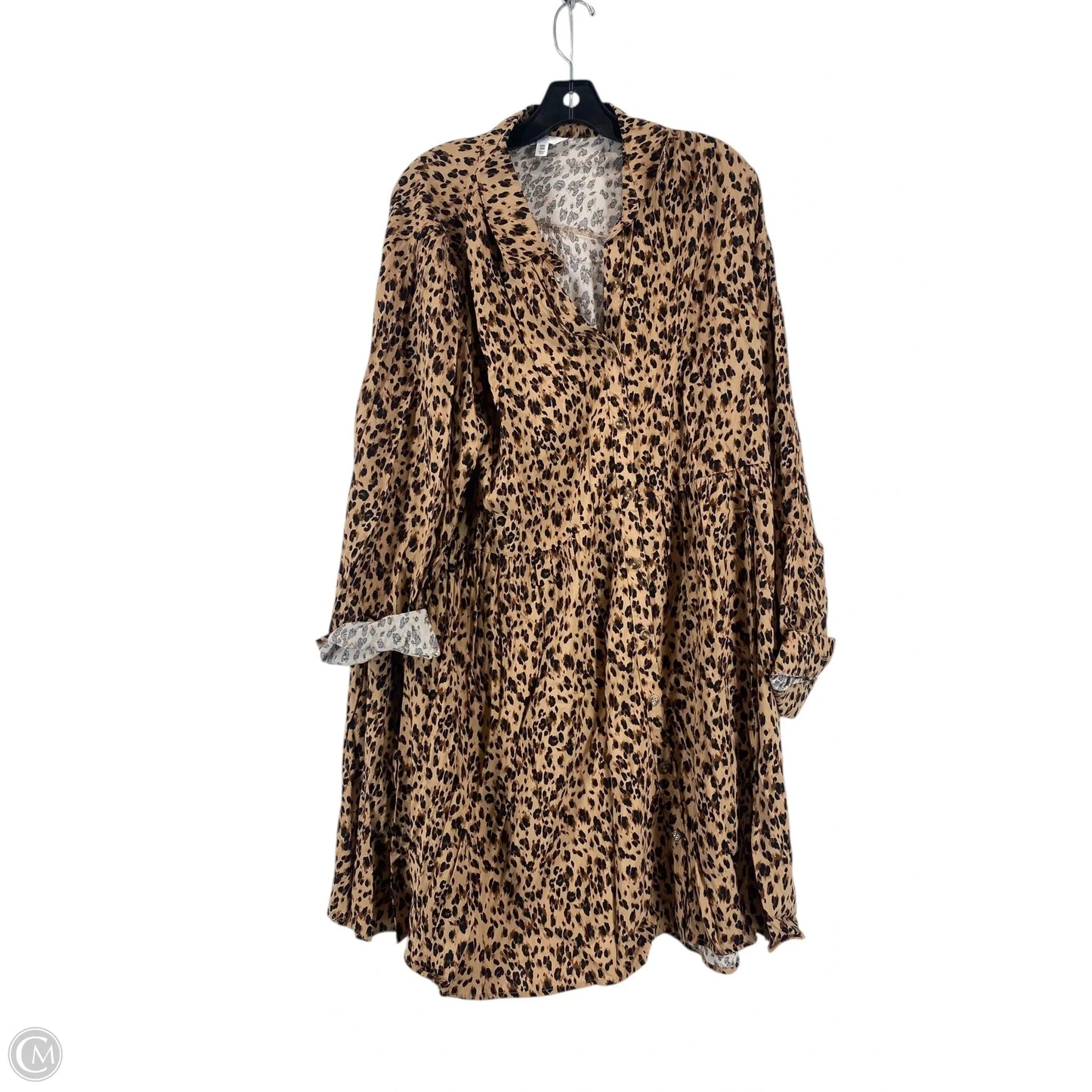 Dress Casual Maxi By Time And Tru In Animal Print, Size: Xxl