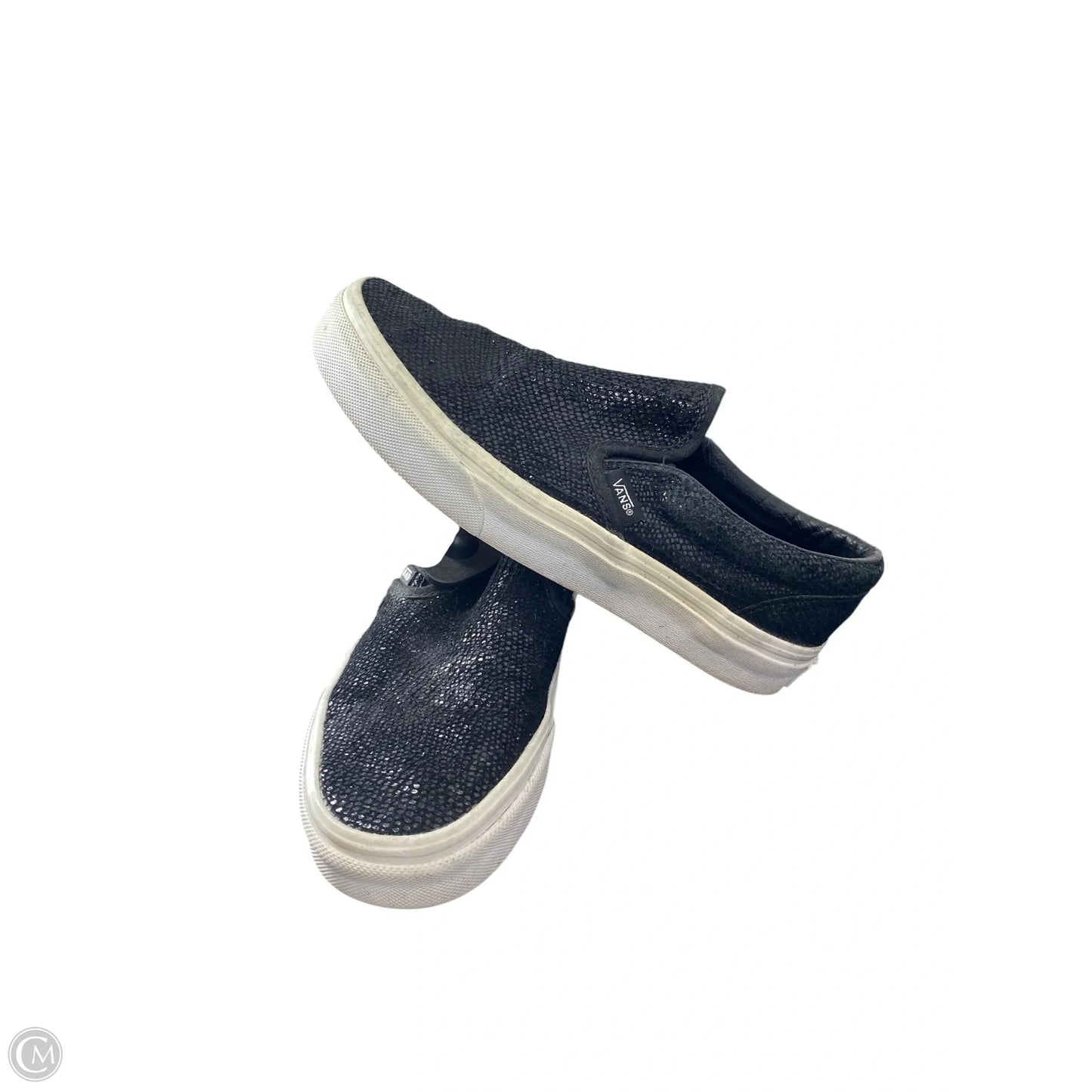 Shoes Flats By Vans In Black, Size: 6.5