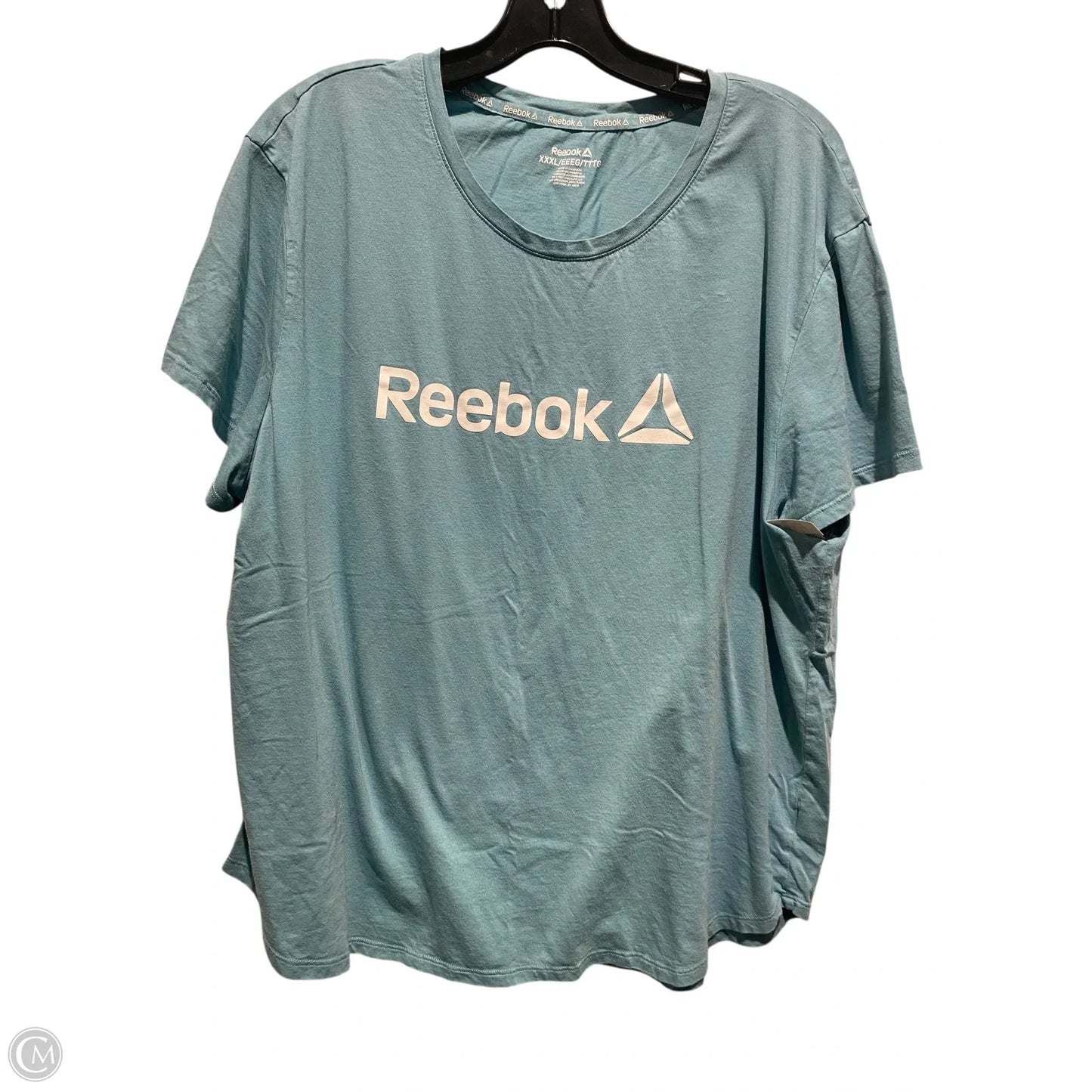 Athletic Top Short Sleeve By Reebok In Green, Size: 3x