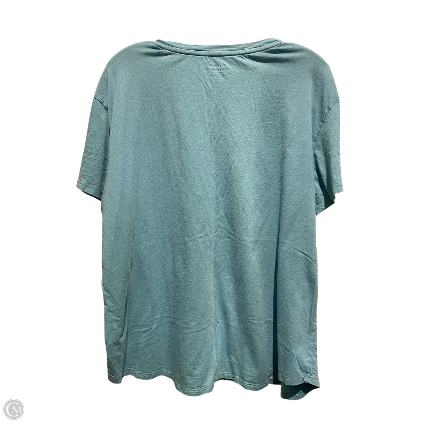 Athletic Top Short Sleeve By Reebok In Green, Size: 3x
