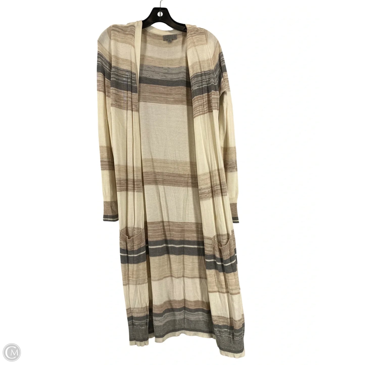 Cardigan By Joseph A. In Cream & Grey, Size: S