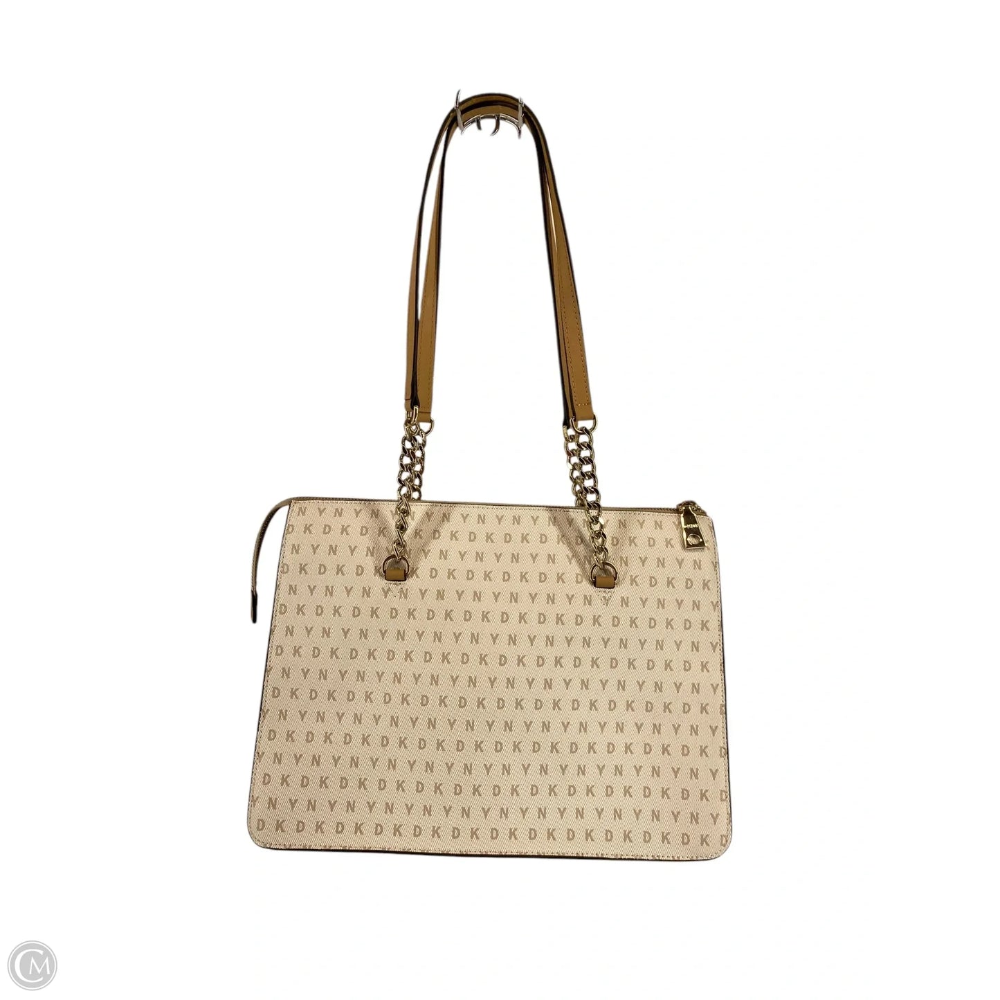 Handbag Leather By Dkny, Size: Large