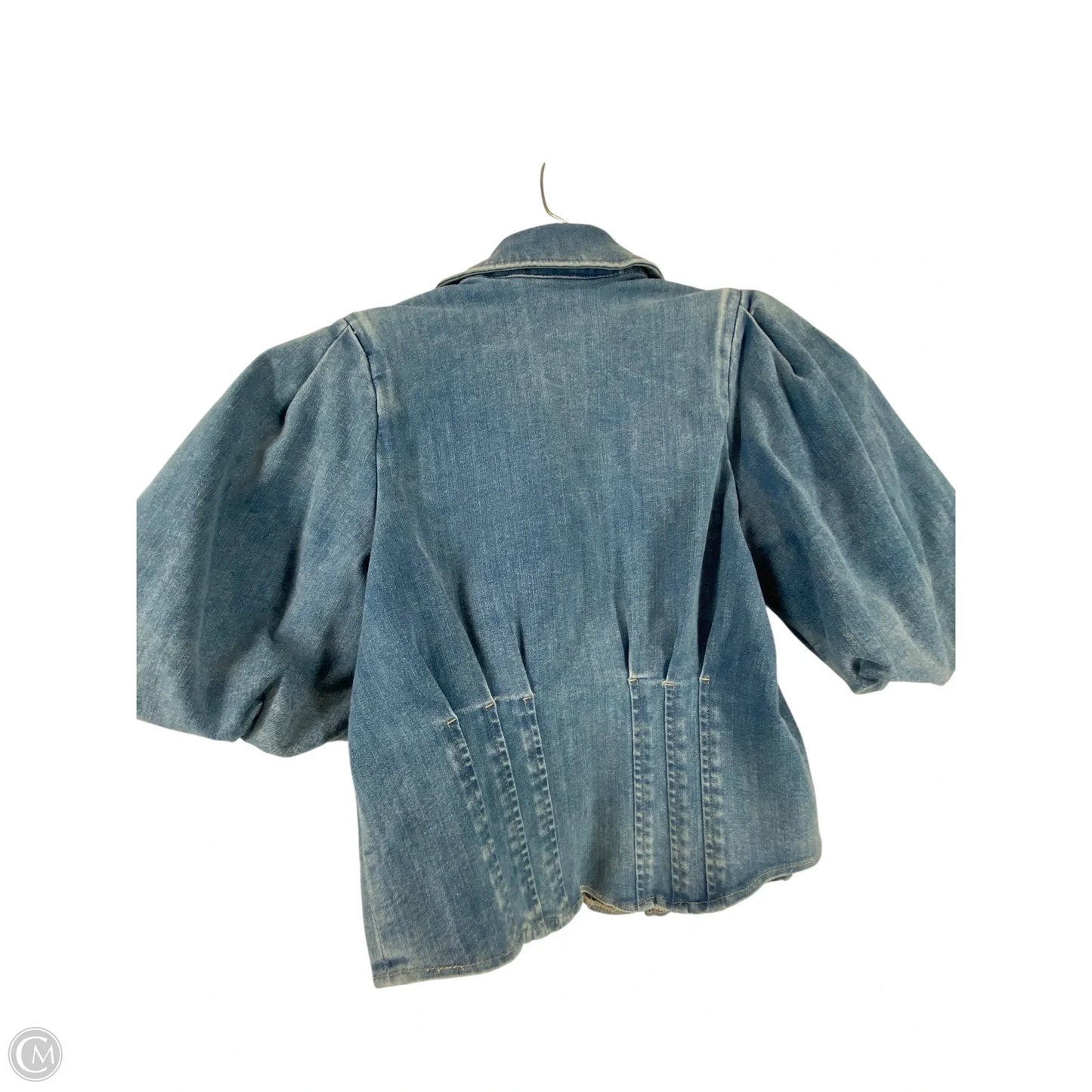 Top Short Sleeve By Express In Blue Denim, Size: S