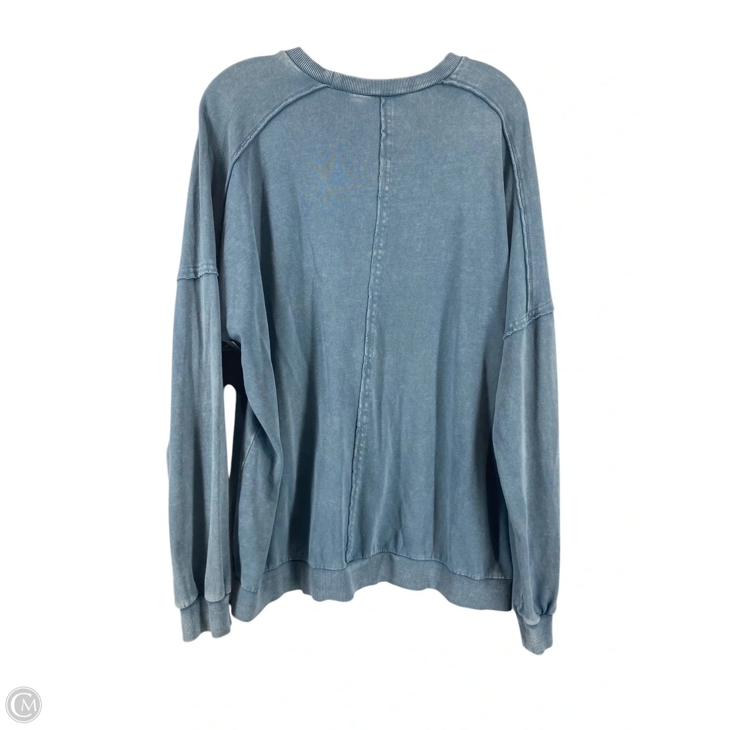 Top Long Sleeve By Easel In Blue, Size: L