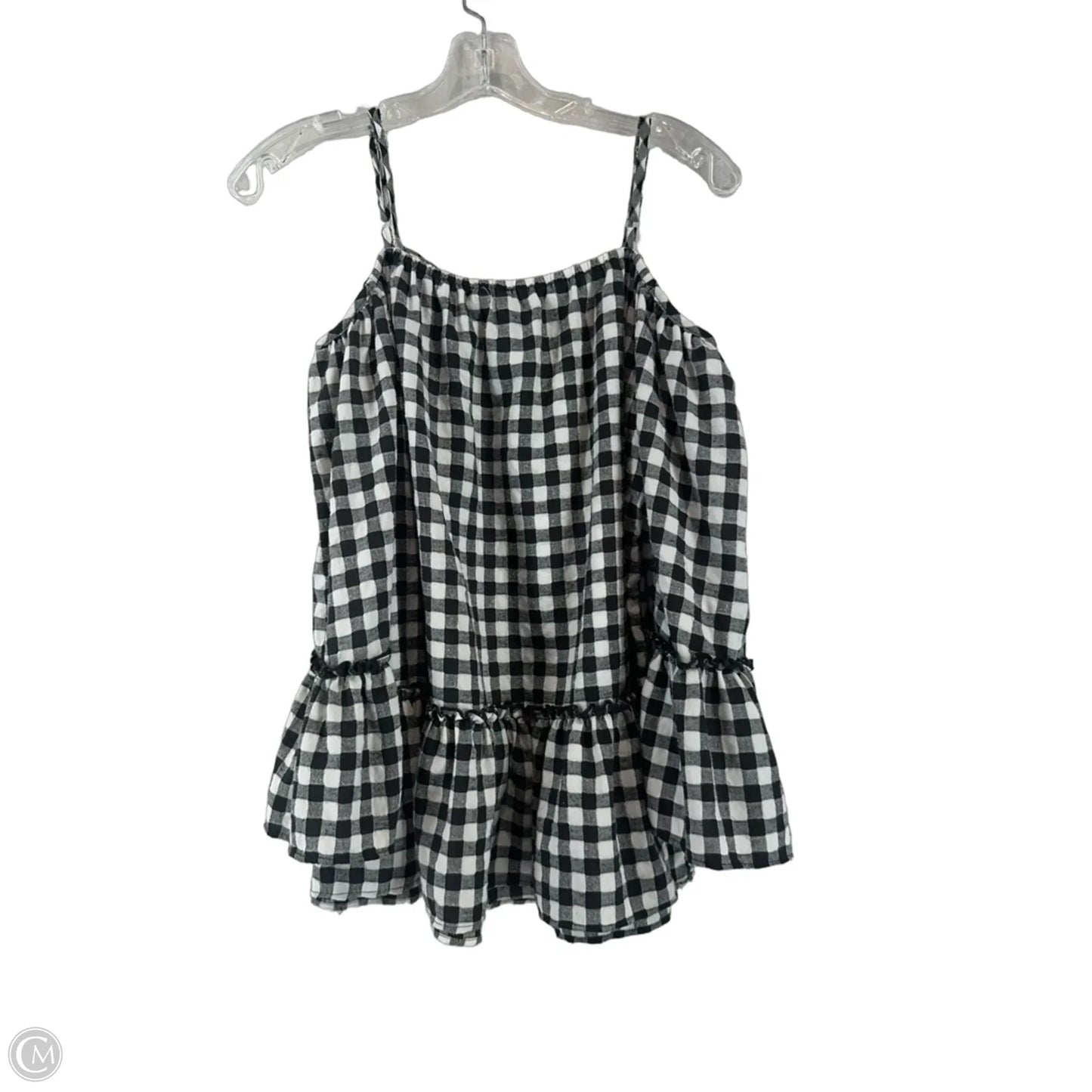 Top Short Sleeve By Clothes Mentor In Blue & White, Size: S