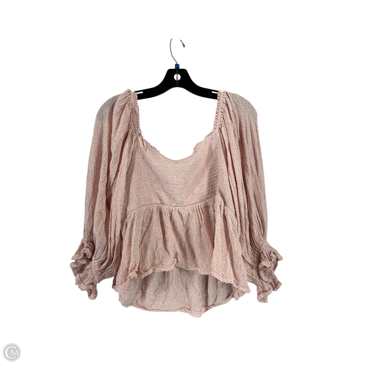 Top Short Sleeve By Free People In Pink, Size: Xl