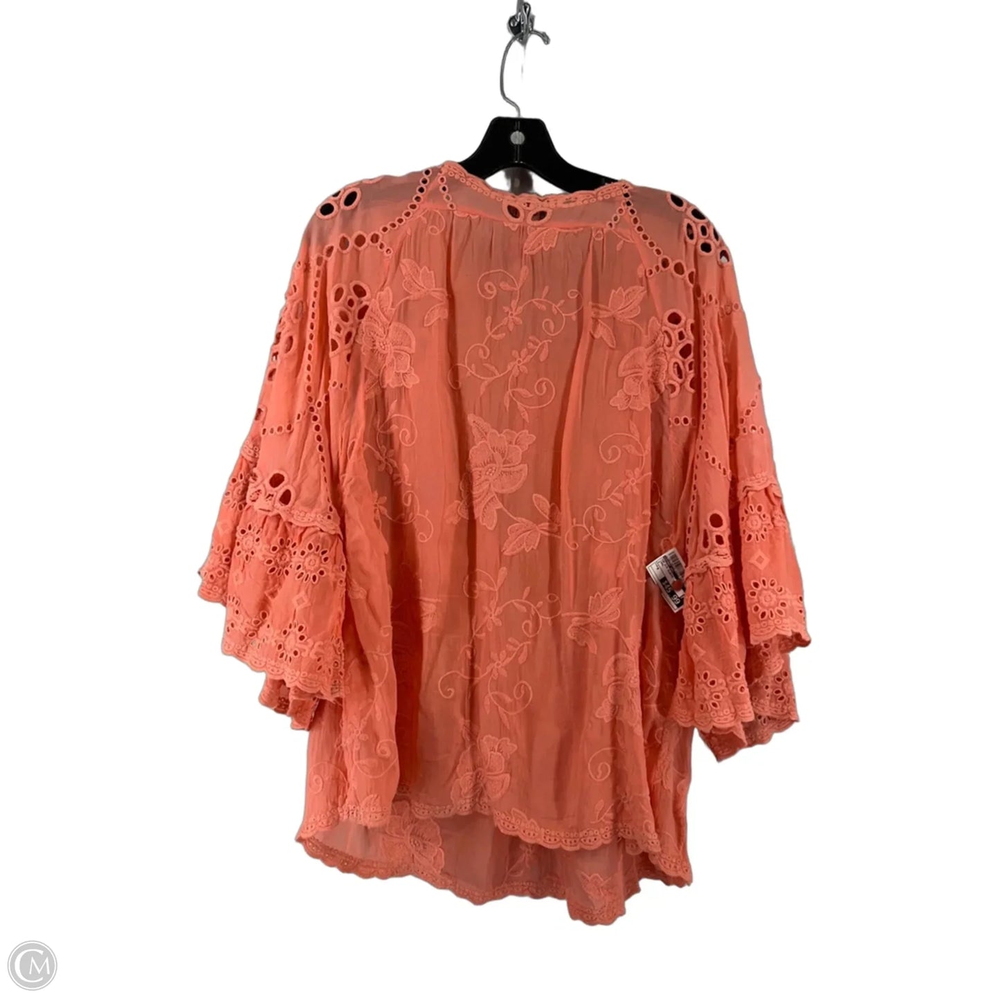 Top 3/4 Sleeve By Johnny Was In Coral, Size: M