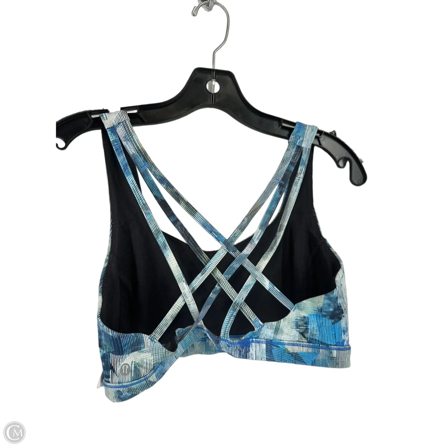 Athletic Bra By Lululemon In Blue & Green, Size: 8
