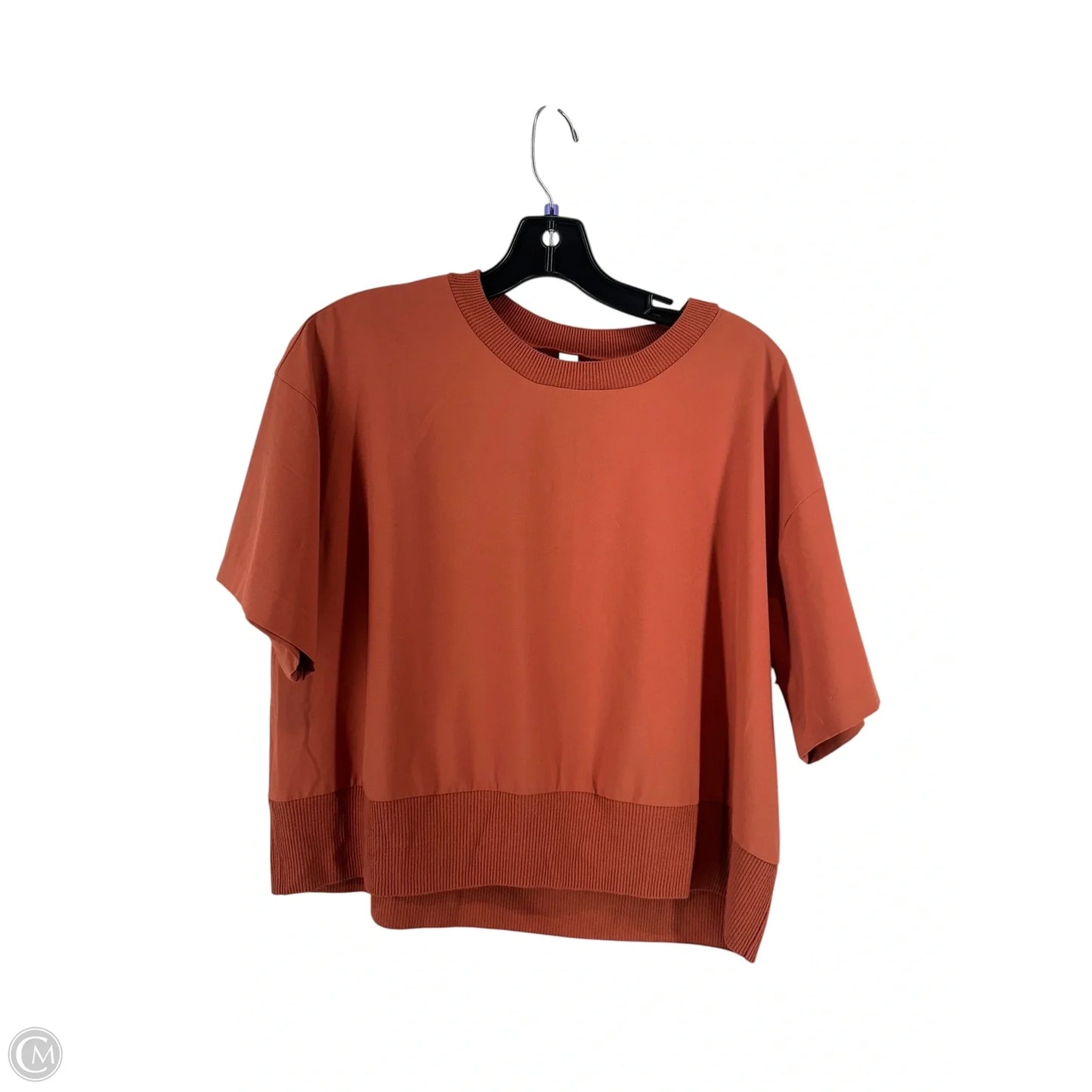 Athletic Top Short Sleeve By Athleta In Orange, Size: M