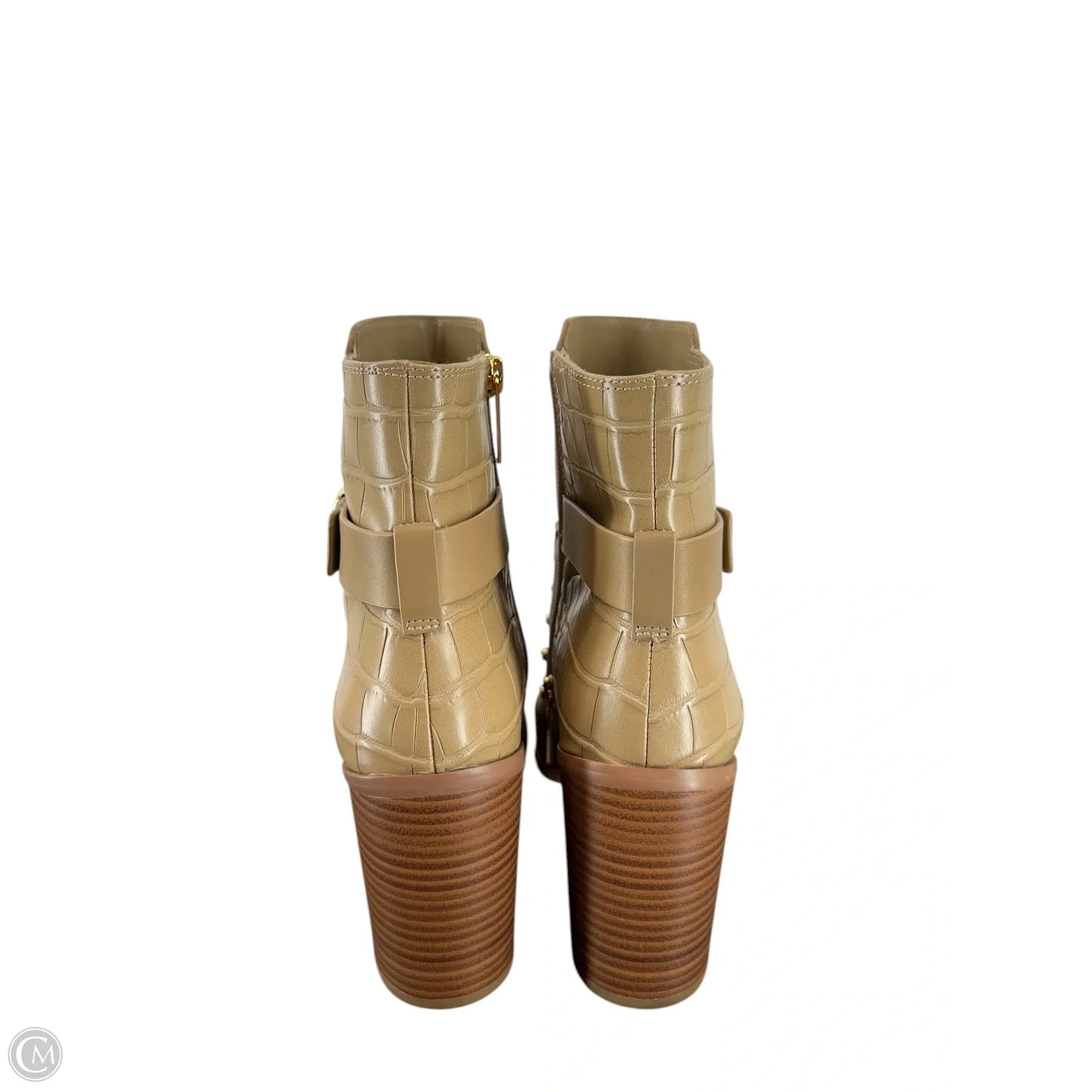 Boots Ankle Heels By Michael By Michael Kors In Beige, Size: 8