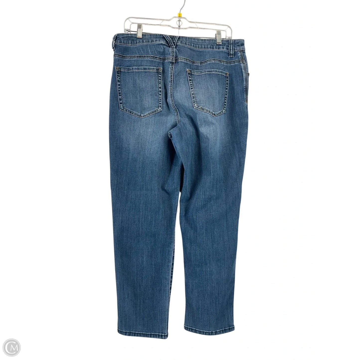 Jeans Straight By Chicos In Blue Denim, Size: S