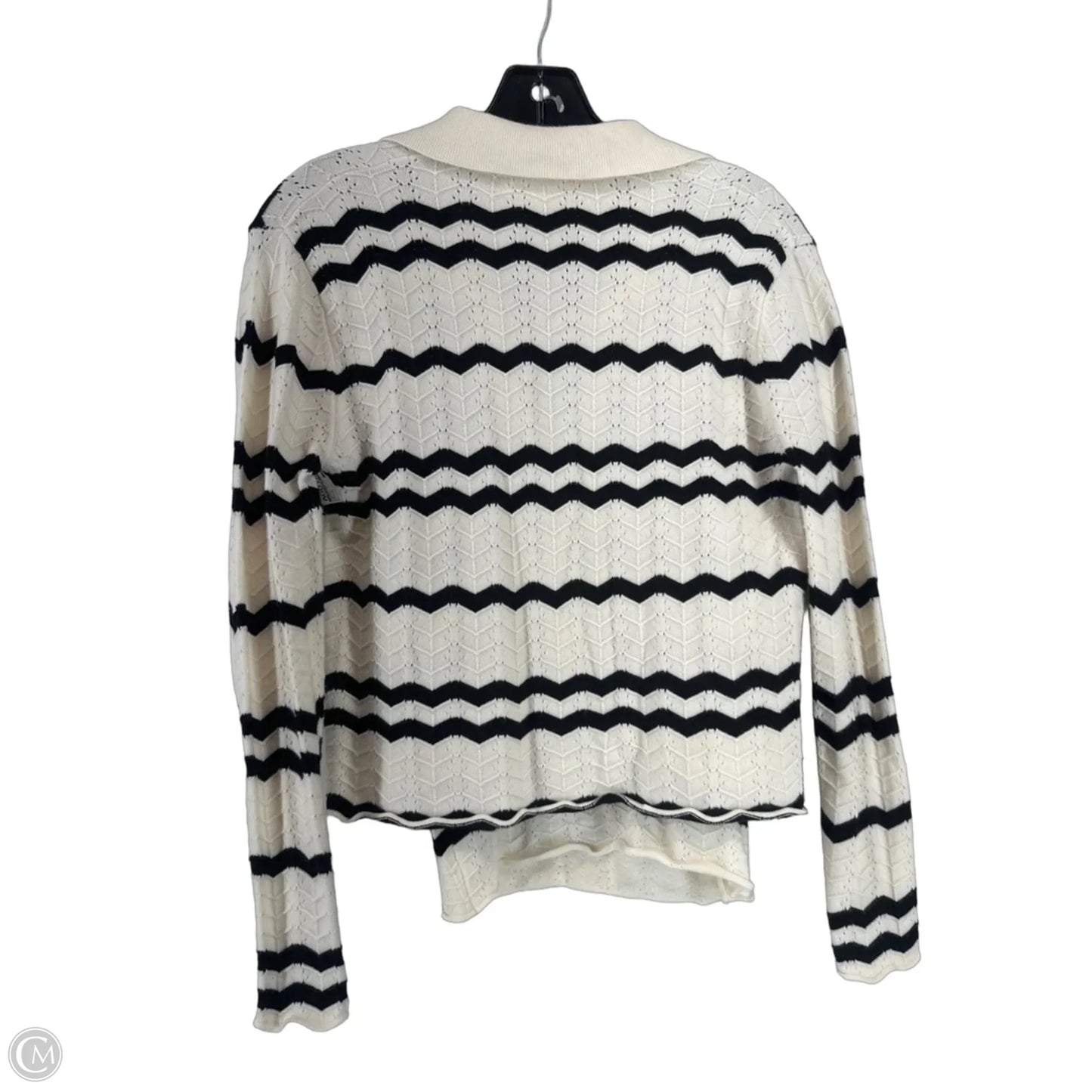 Sweater 2pc By Solitaire In Black & White, Size: S