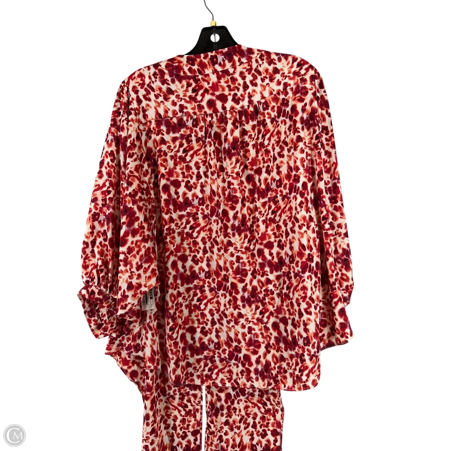 Top 3/4 Sleeve By Chicos In Red, Size: S