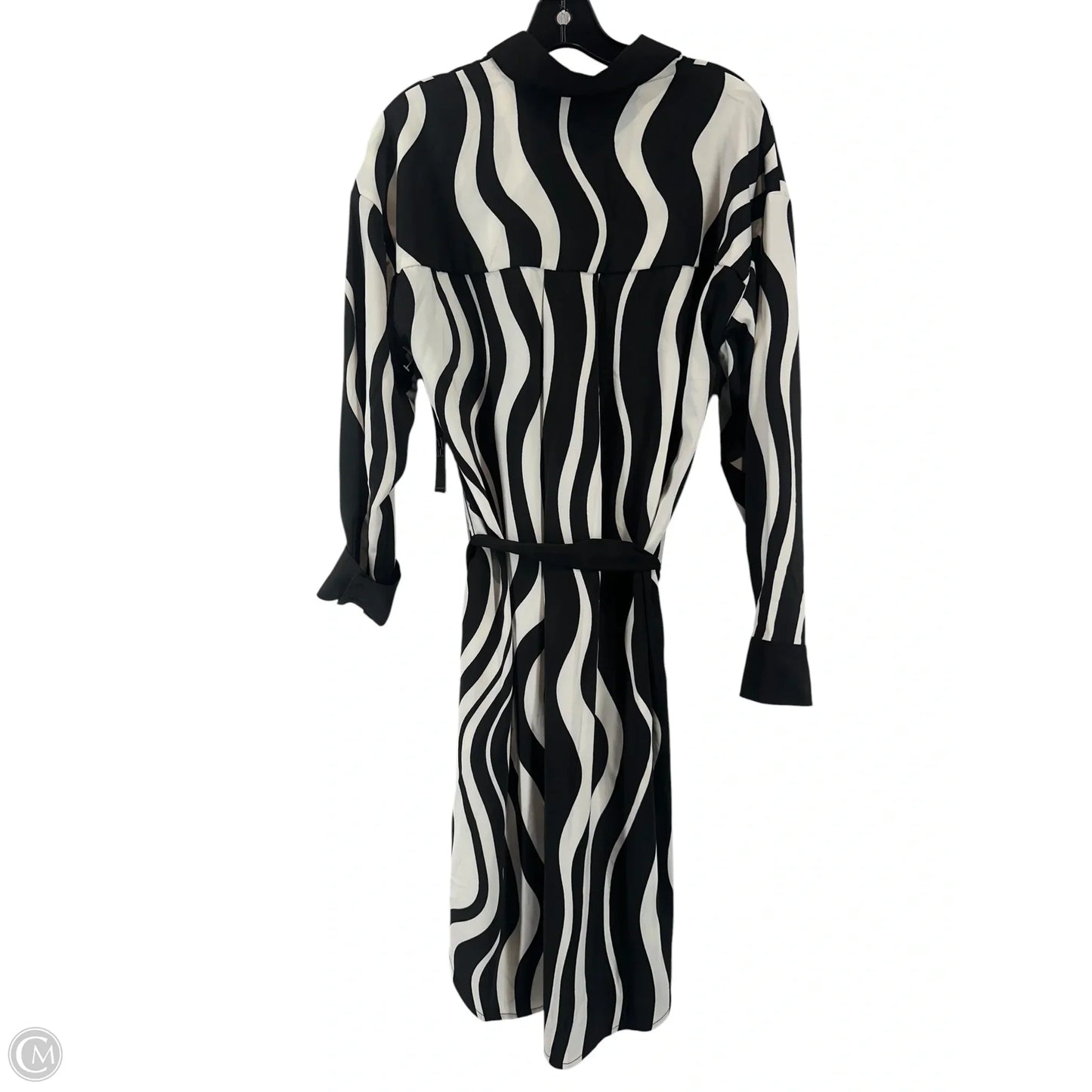 Dress Casual Midi By New York And Co In Black & White, Size: M