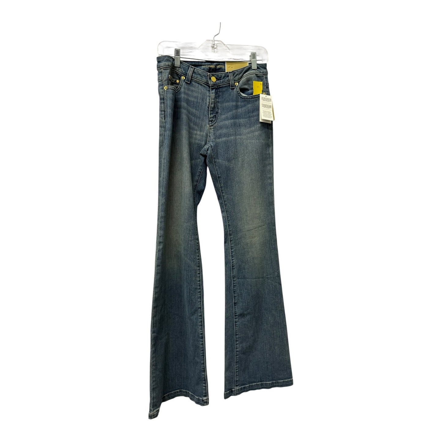 Jeans Flared By Michael By Michael Kors In Blue Denim, Size:4