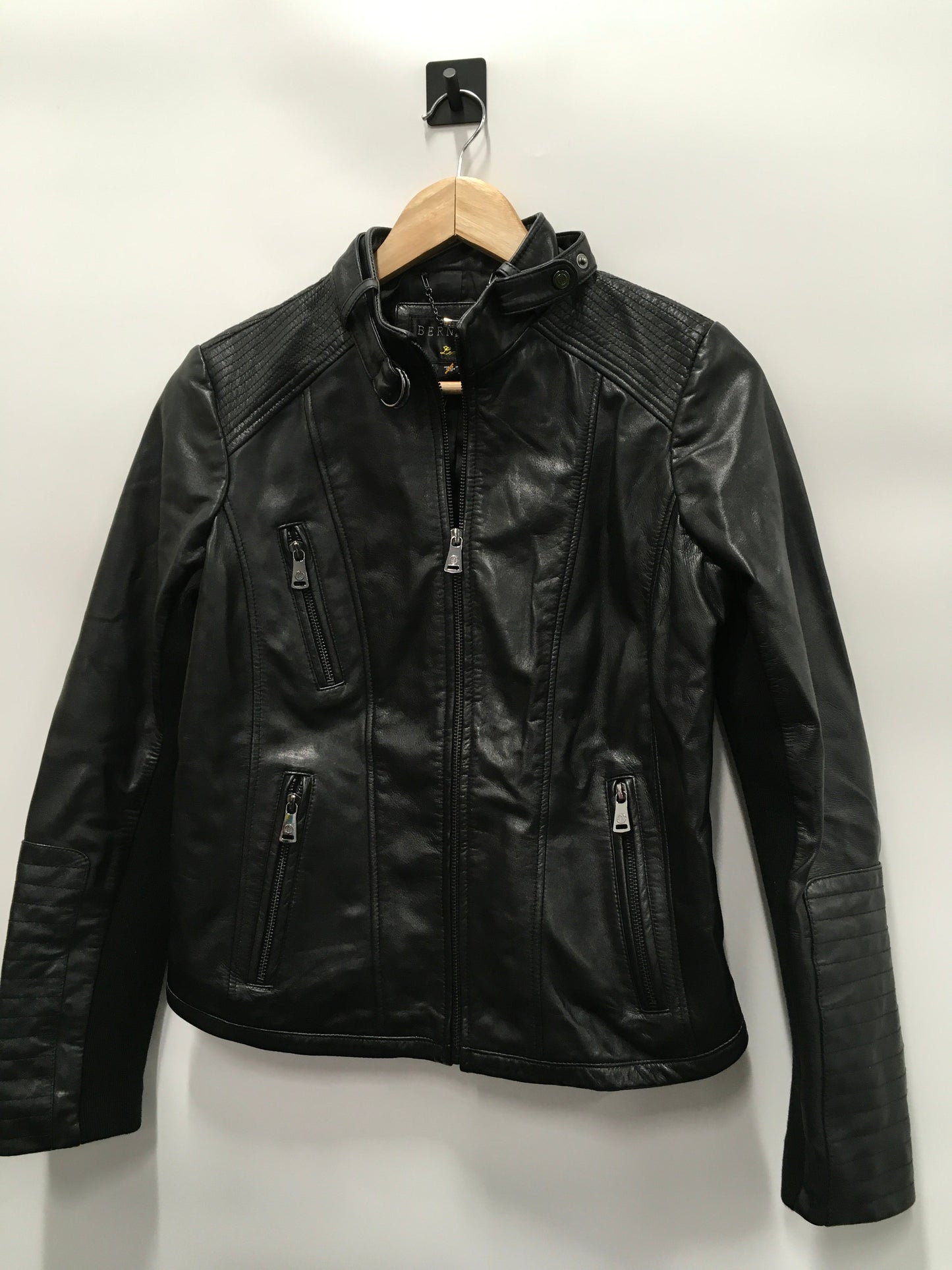 Jacket Leather By Bernardo In Black, Size: Petite M