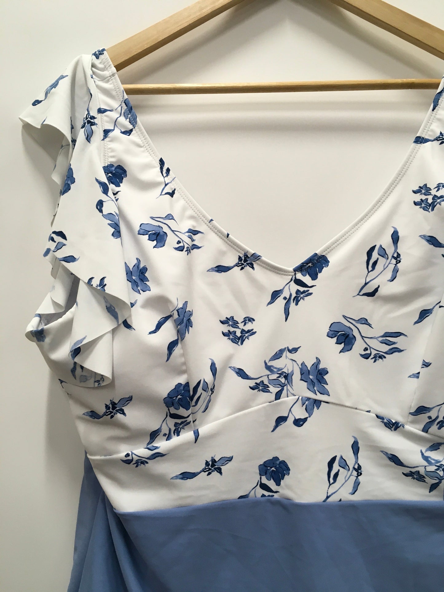 Blue & White Swimsuit CORAL REEF SWIM - Size 3x
