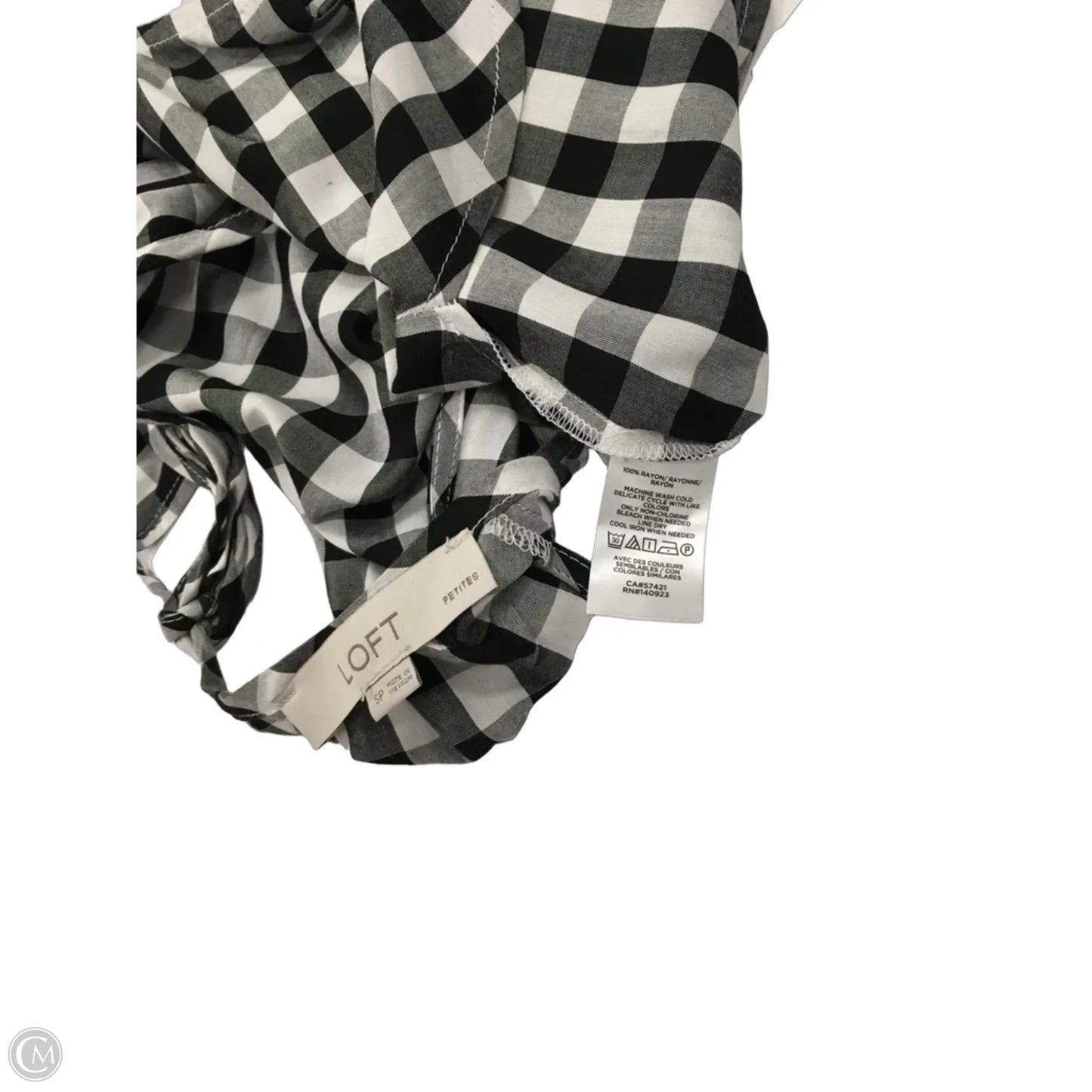 Top Sleeveless By Loft In Black & White, Size: Sp