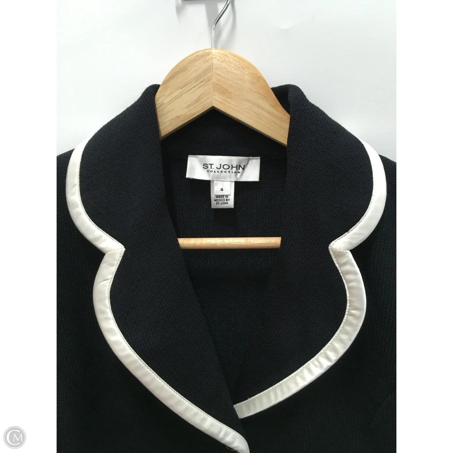 Blazer Designer By St. John In Black, Size: S
