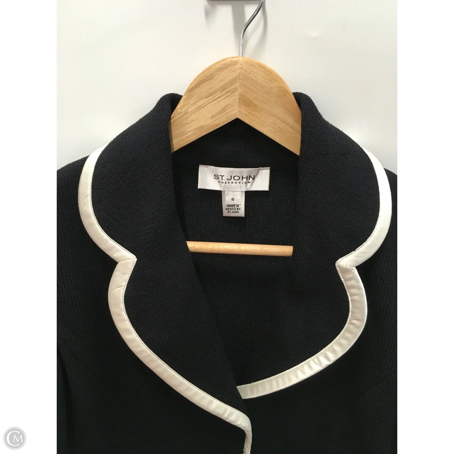 Blazer Designer By St. John In Black, Size: S