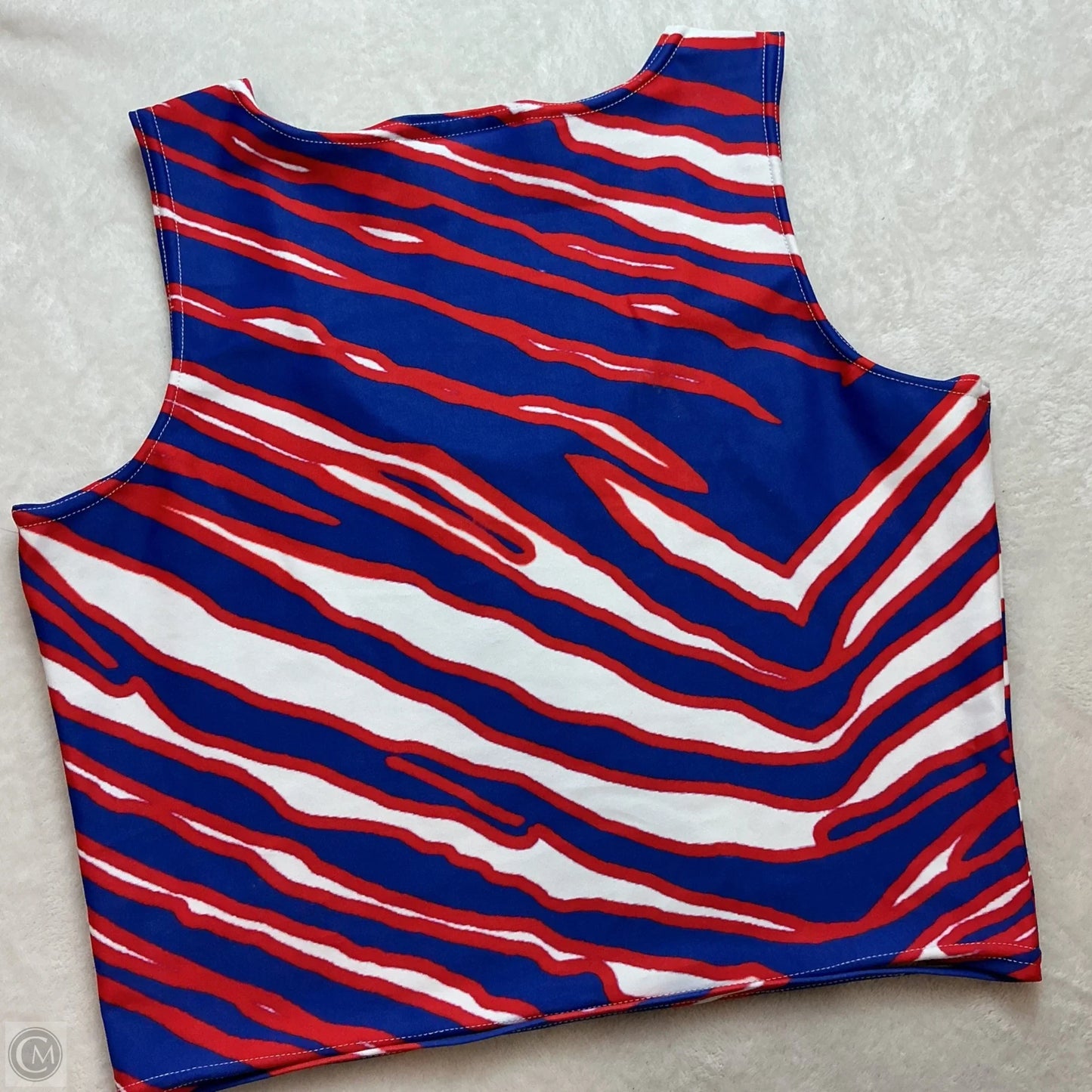 Top Sleeveless By Clothes Mentor In Blue & Red & White, Size: L