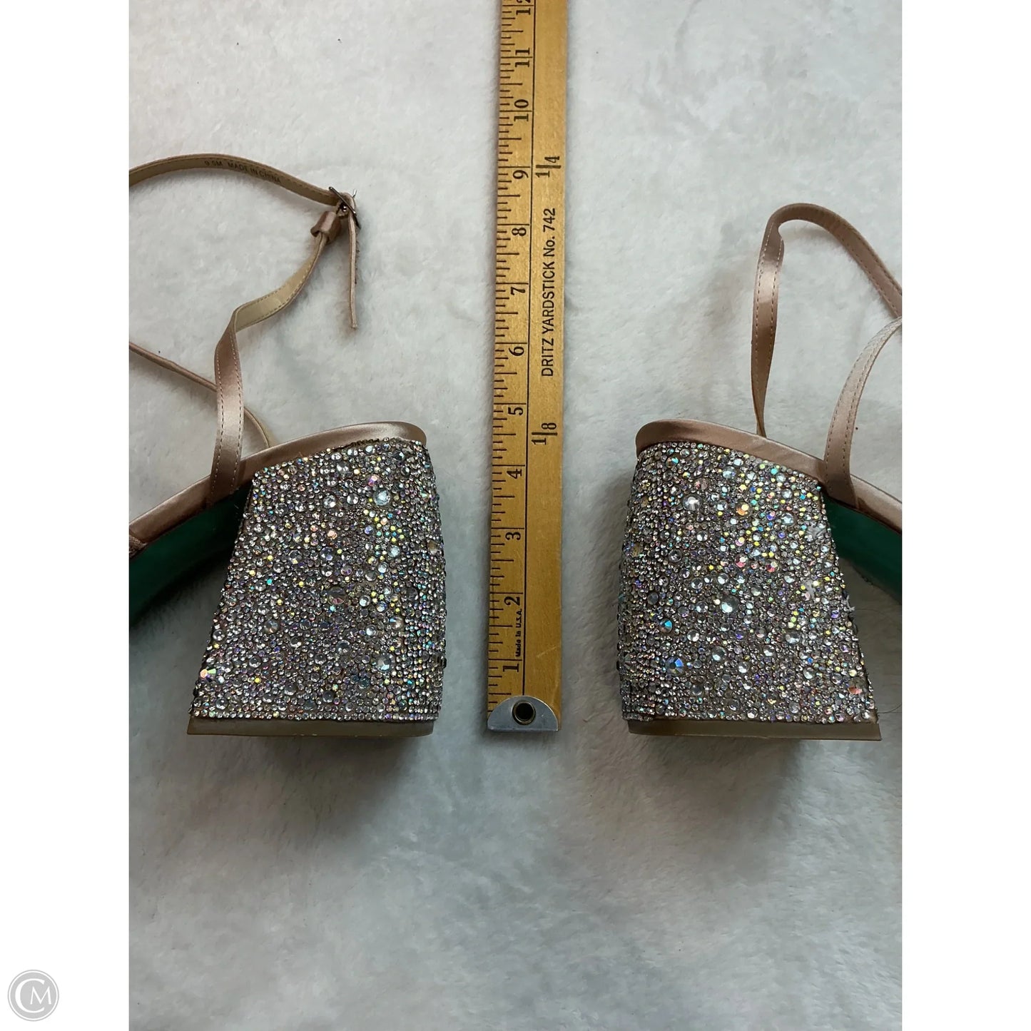 Sandals Heels Block By Betsey Johnson In Rose Gold, Size: 9.5