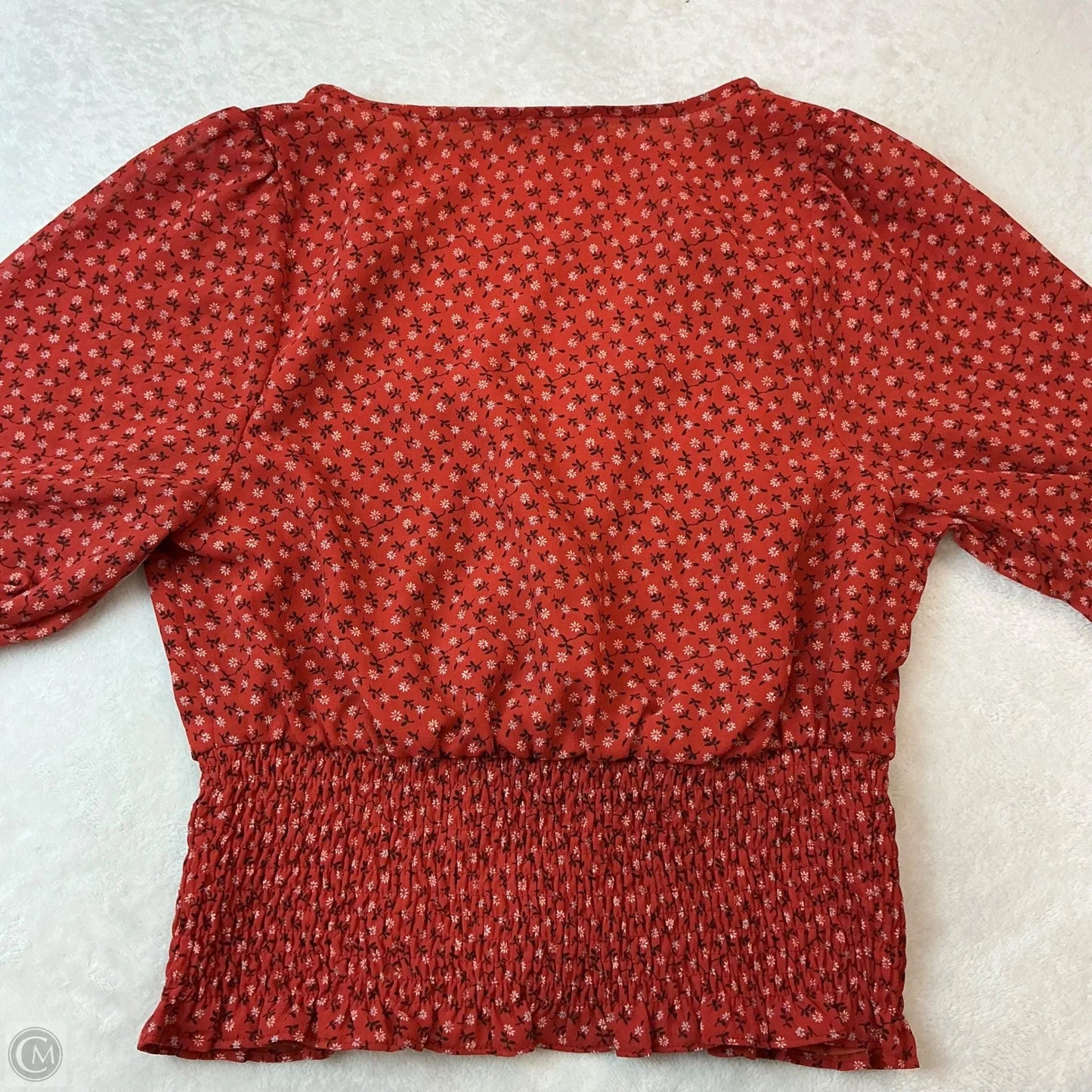 Top Long Sleeve By Madewell In Orange, Size: Xs