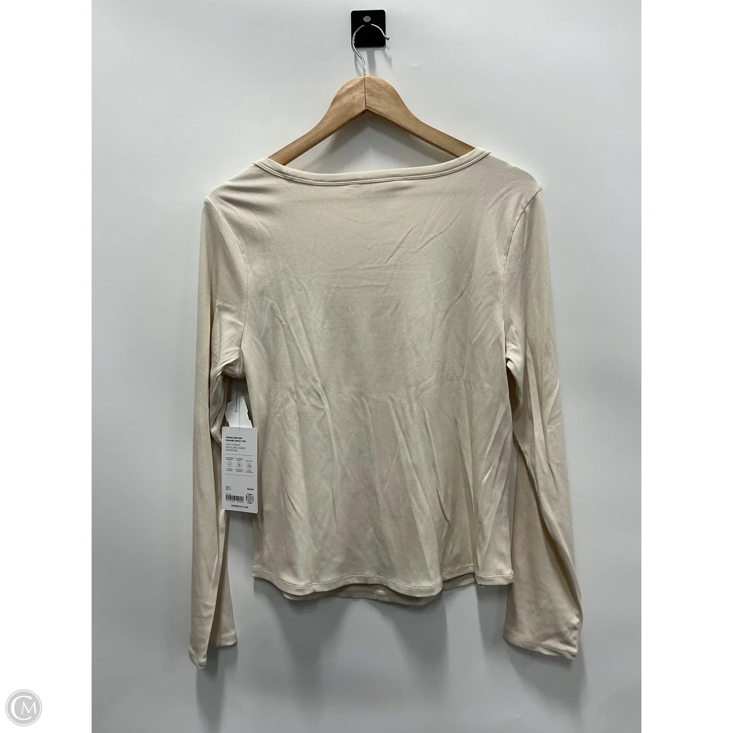 Athletic Top Long Sleeve Crewneck By Athleta In Cream, Size: Xl