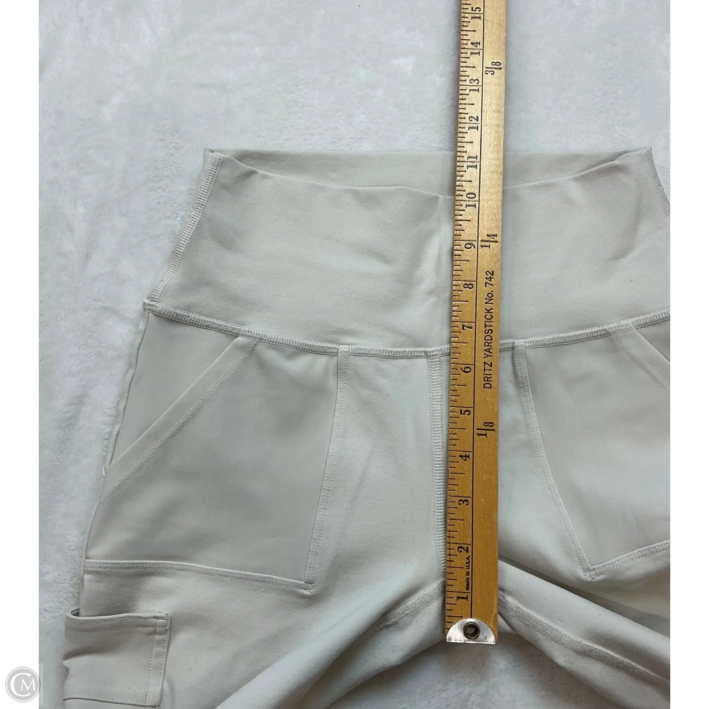 Athletic Leggings By Alo In Cream, Size: S