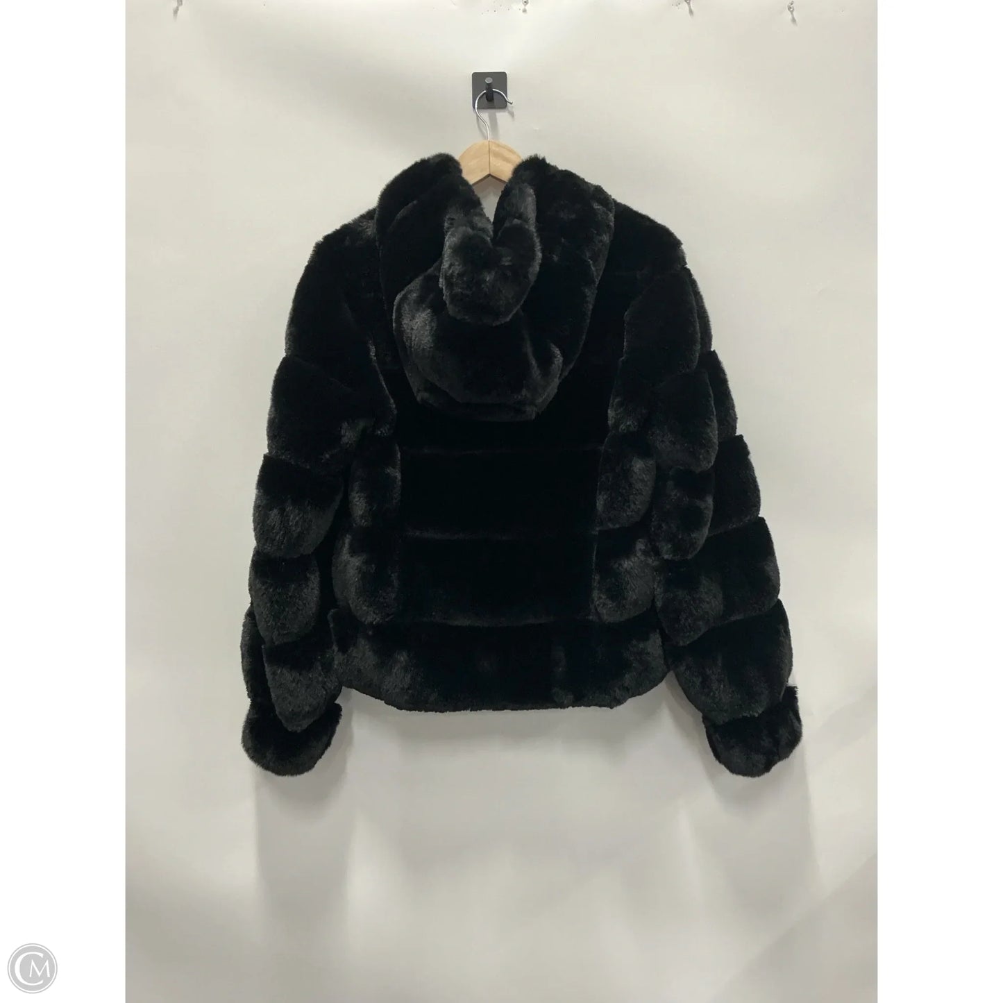 Coat Faux Fur & Sherpa By Bcbgmaxazria In Black, Size: M