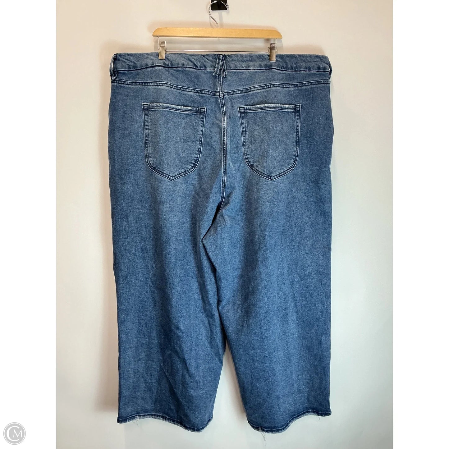 Jeans Wide Leg By Good American In Blue Denim, Size: 28