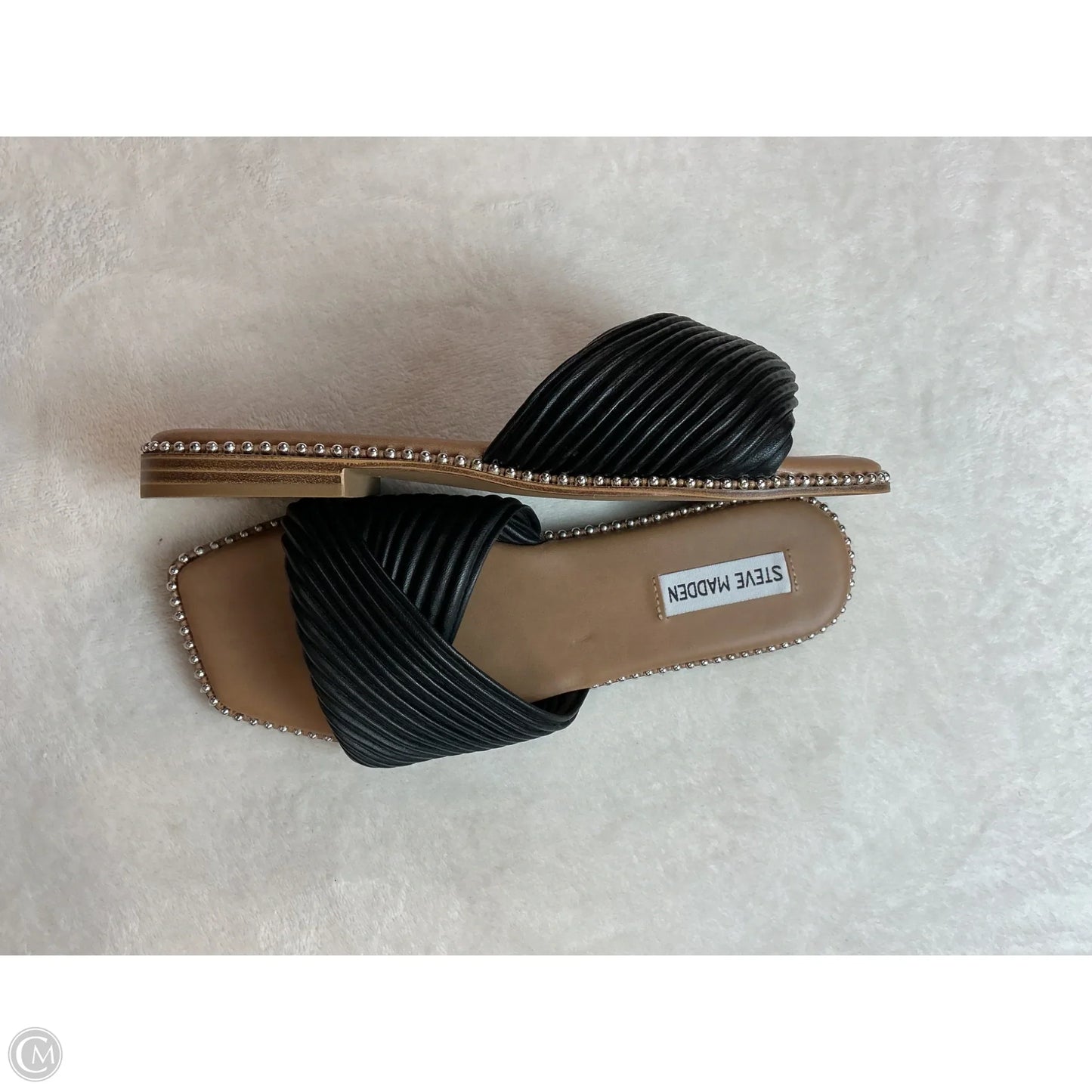Sandals Flats By Steve Madden In Black & Brown, Size: 8
