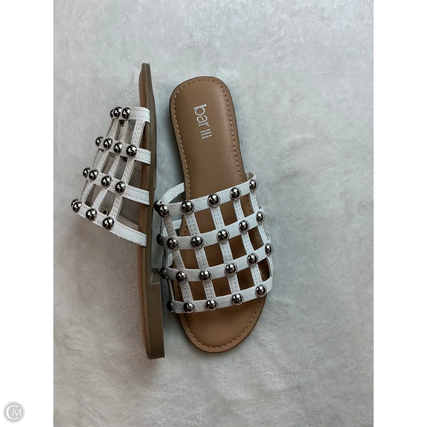 Sandals Flats By Bar Iii In White, Size: 8