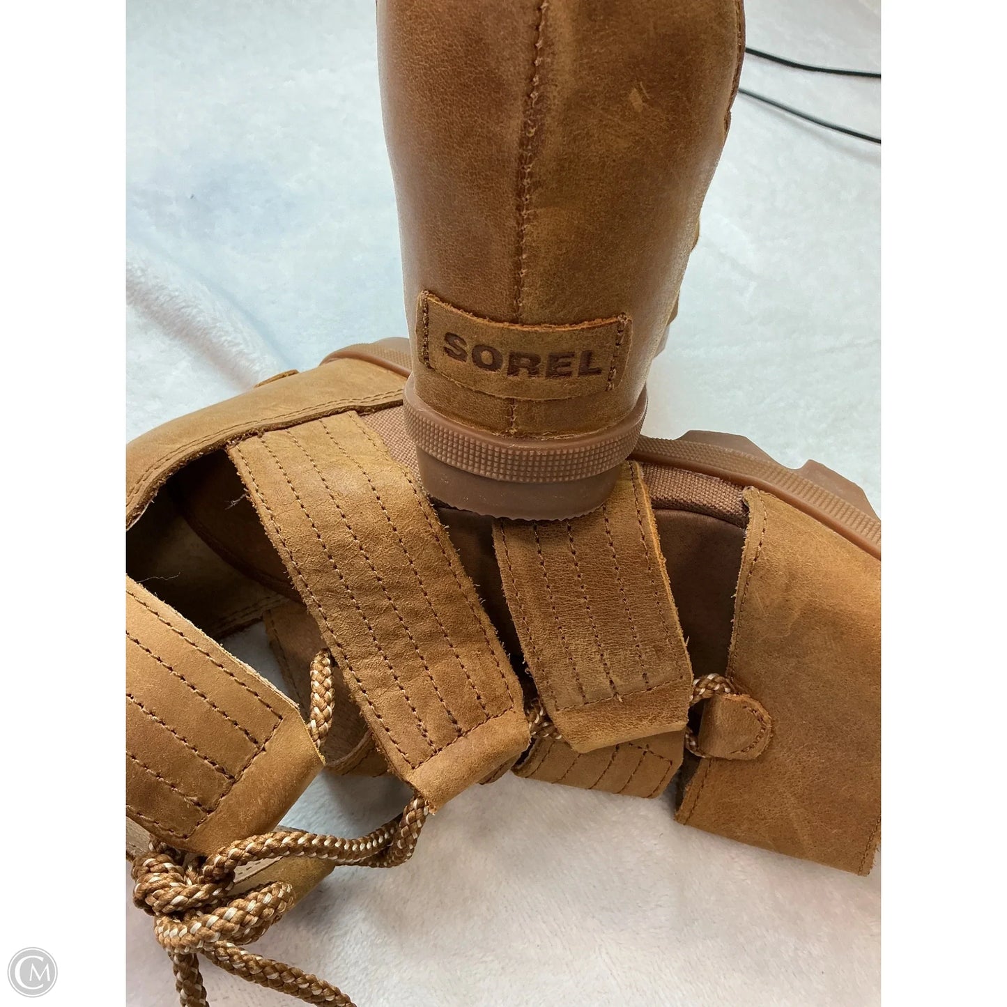 Sandals Heels Wedge By Sorel In Tan, Size: 9
