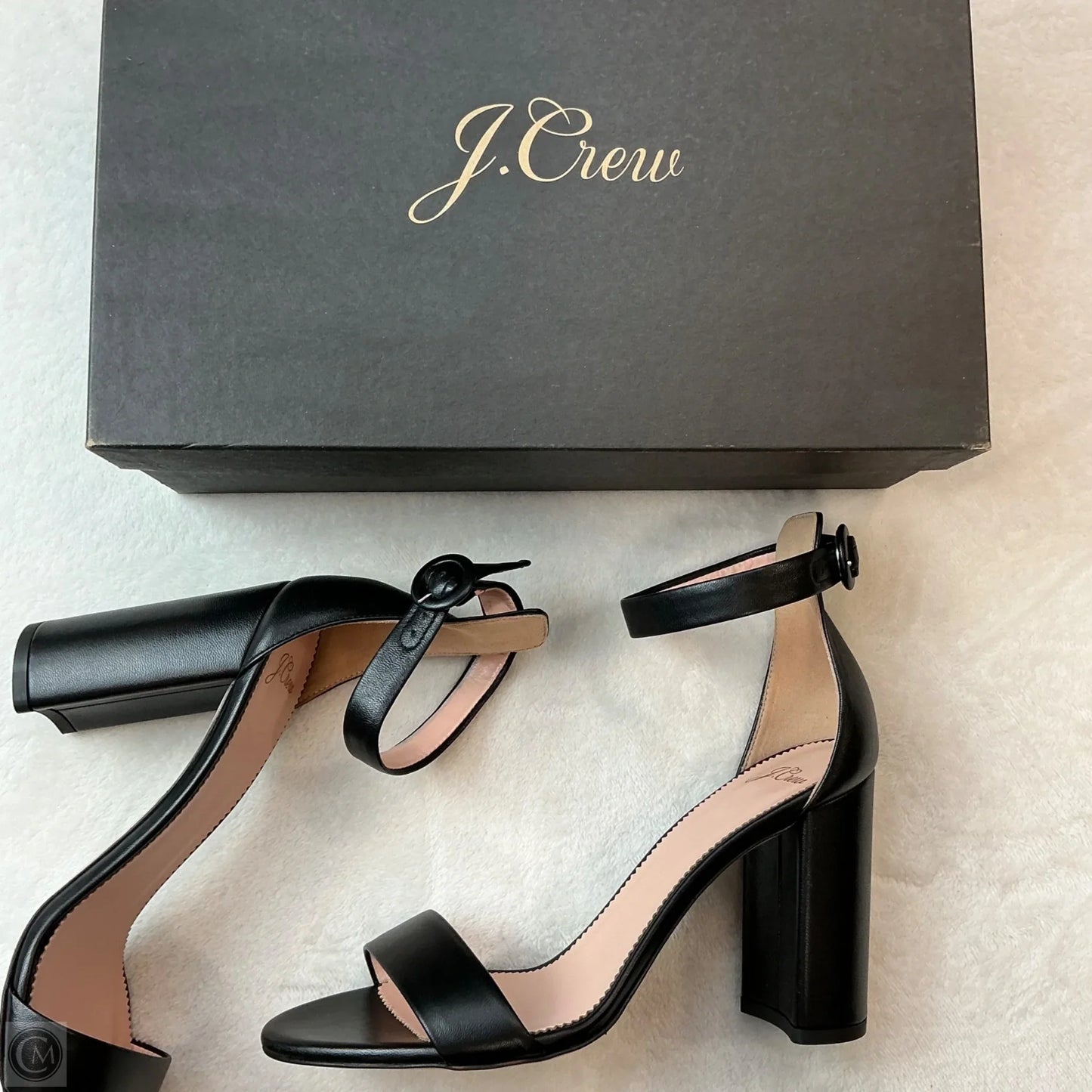 Sandals Heels Block By J. Crew In Black, Size: 8