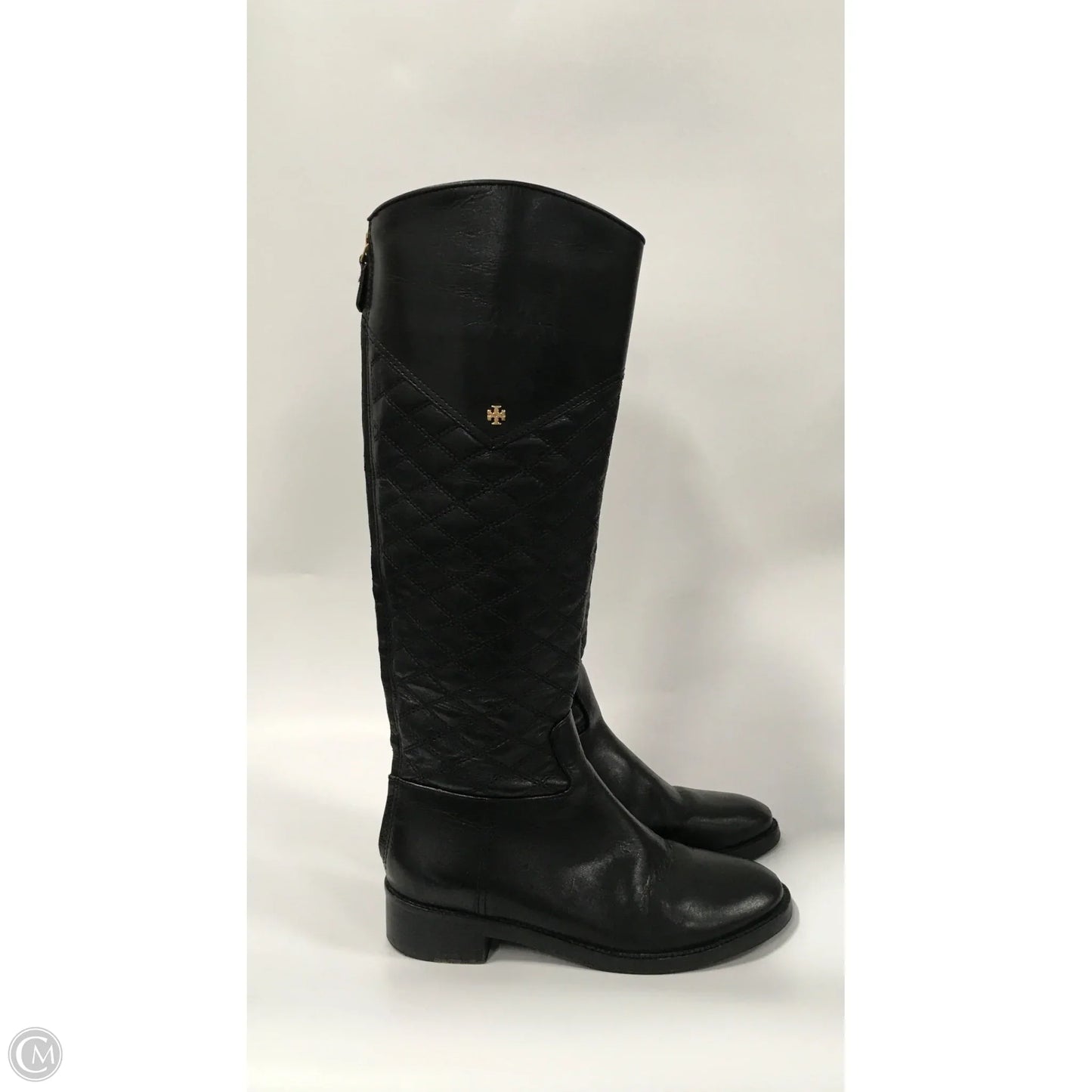 Boots Mid-calf Flats By Tory Burch In Black, Size: 7