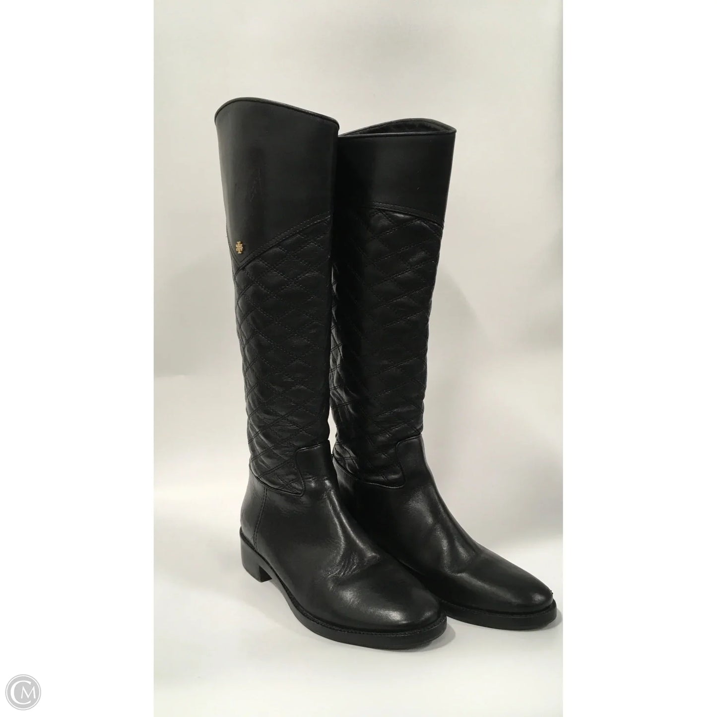 Boots Mid-calf Flats By Tory Burch In Black, Size: 7