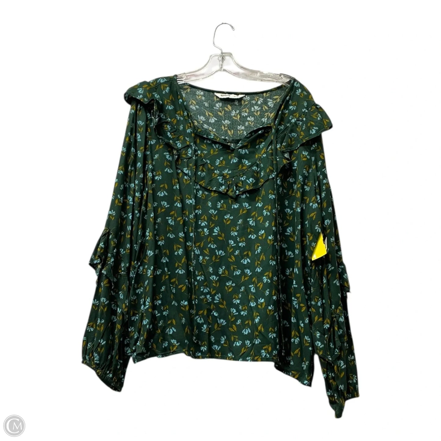 Top Long Sleeve By Sonoma In Green, Size: Xl