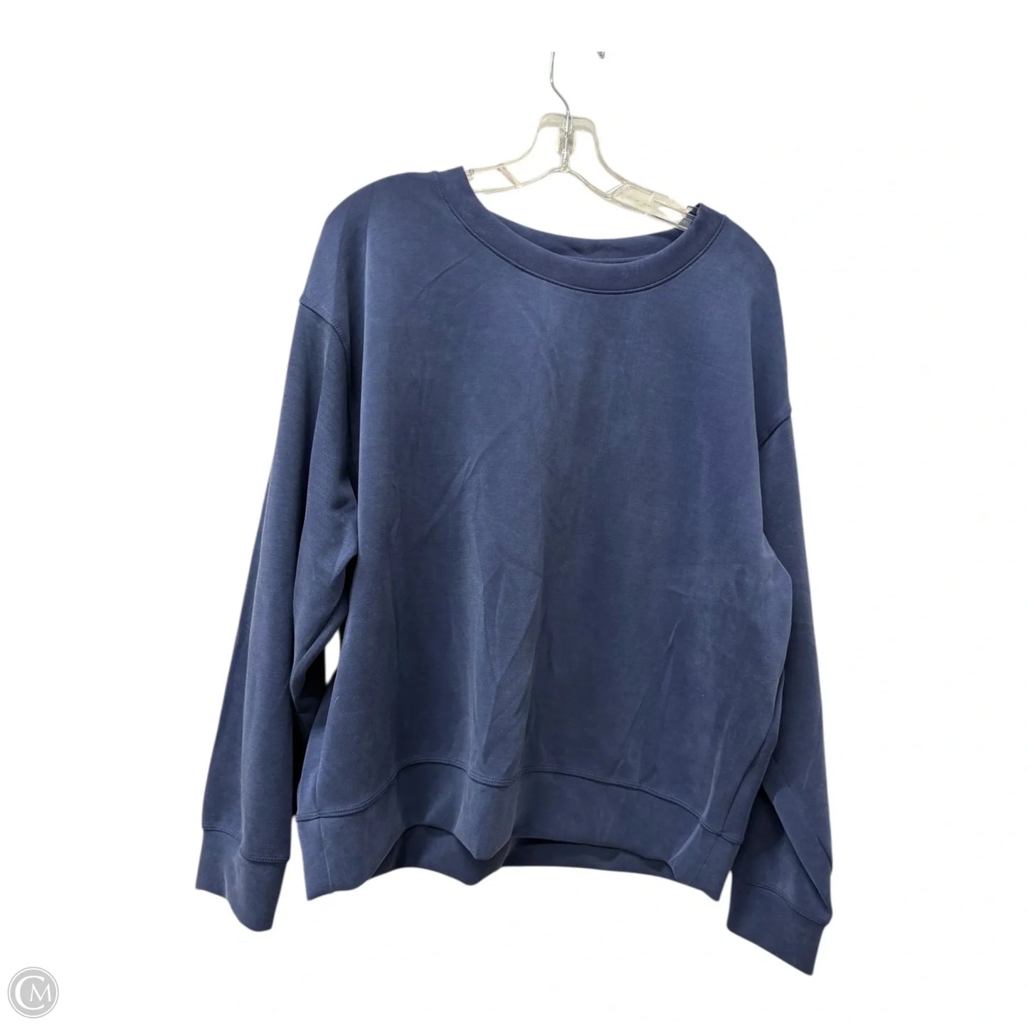 Top Long Sleeve Basic By A New Day In Blue, Size: Xl