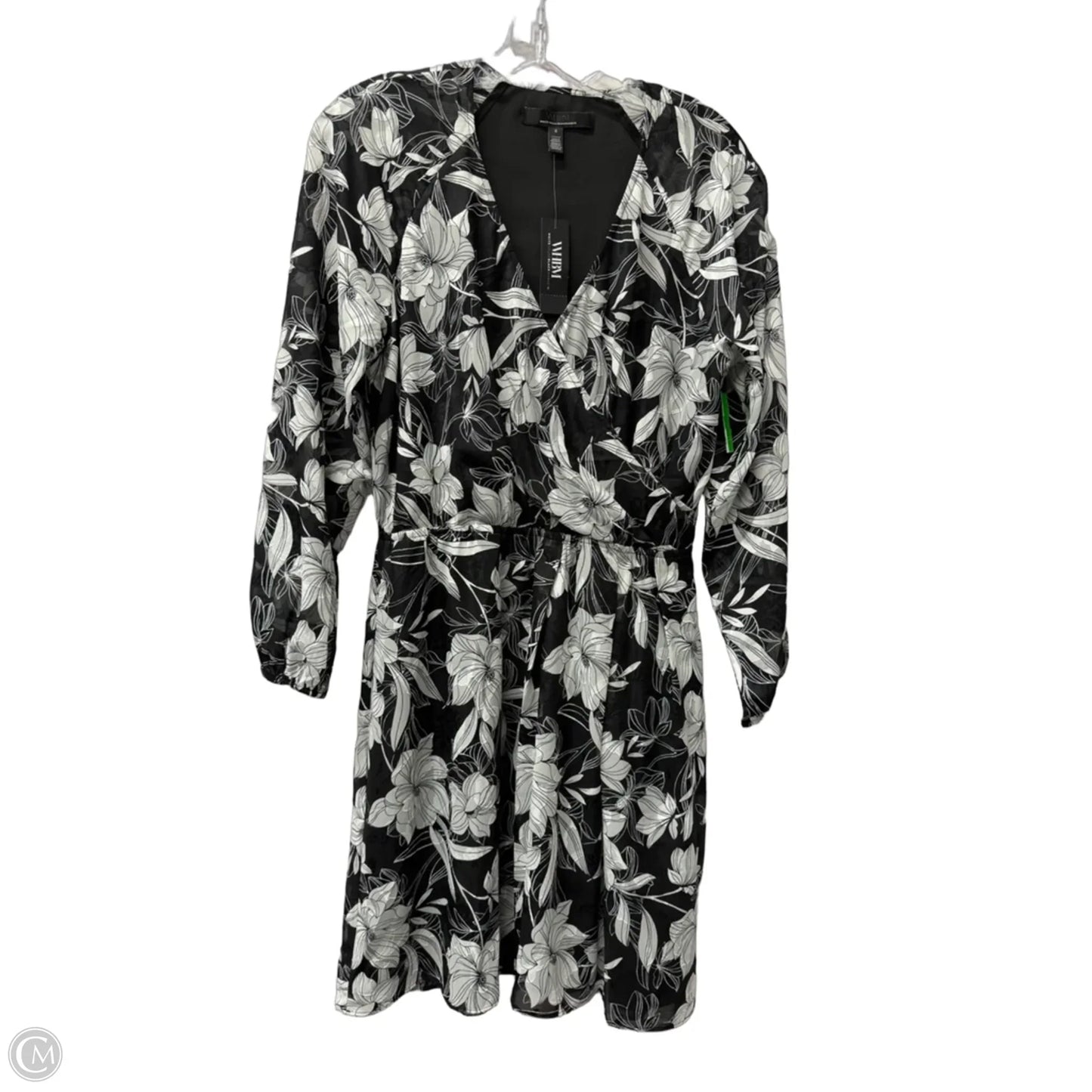 Dress Casual Midi By White House Black Market In Black & White, Size: 6