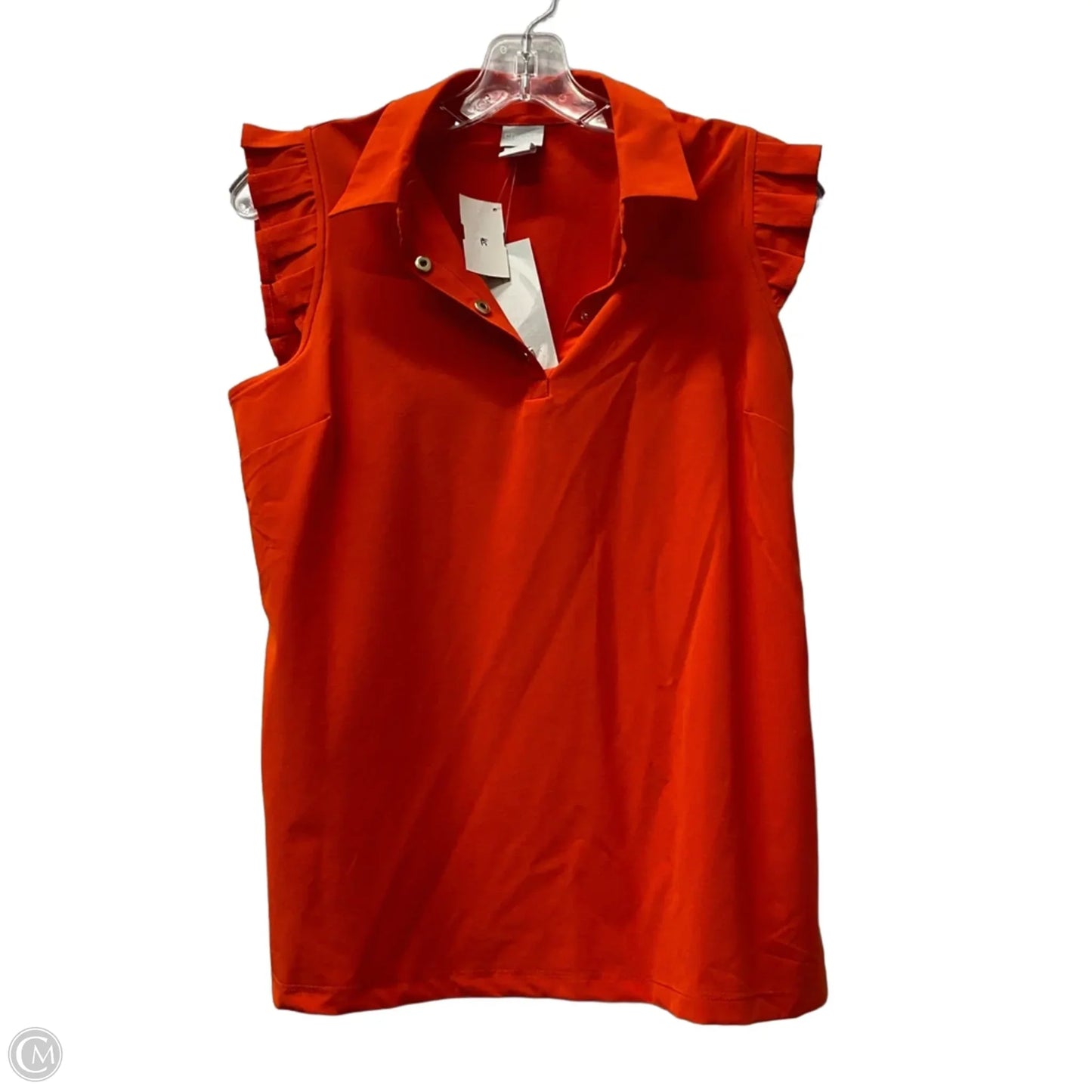 Top Sleeveless By Chicos In Red, Size: S