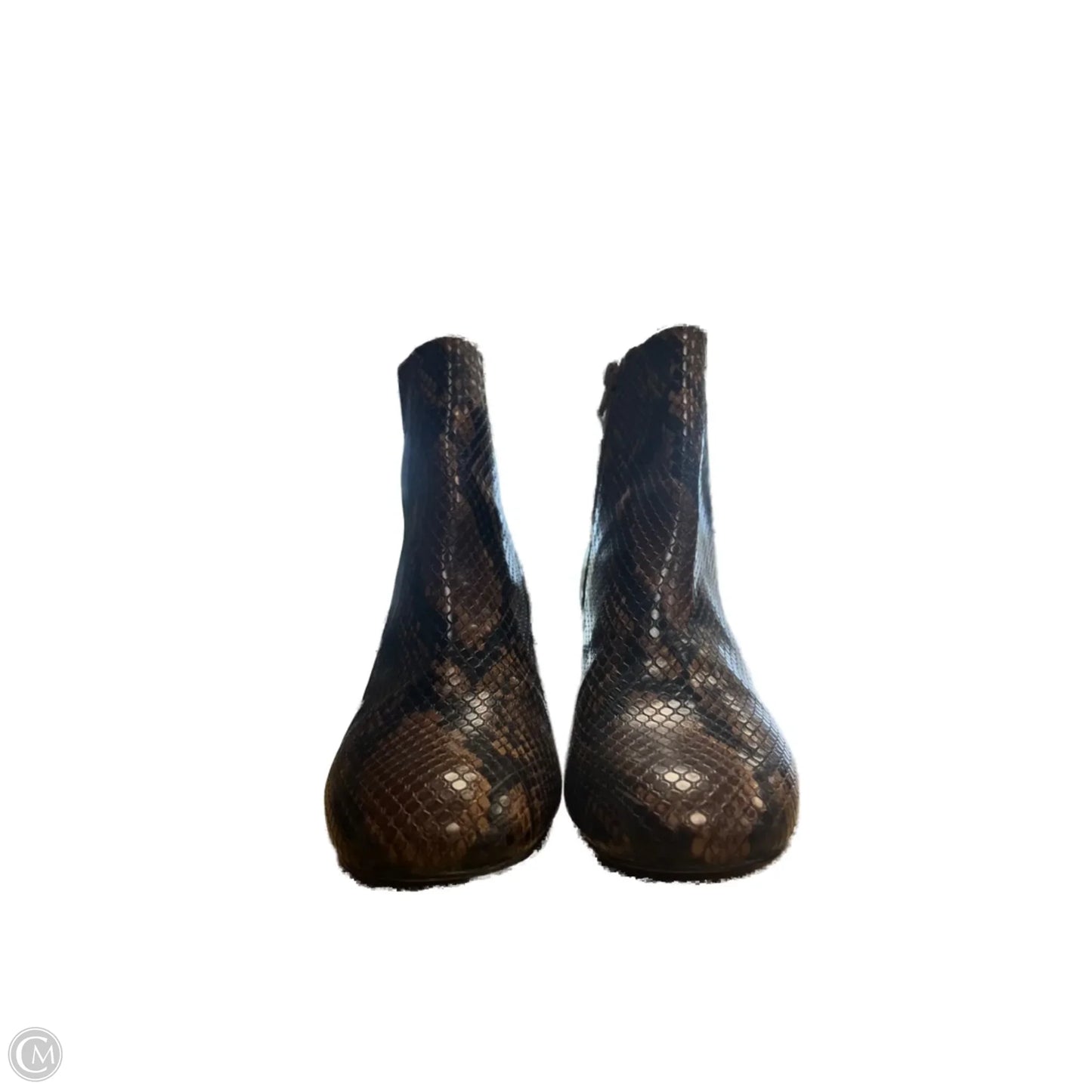 Boots Ankle Heels By Aldo In Brown, Size: 7.5